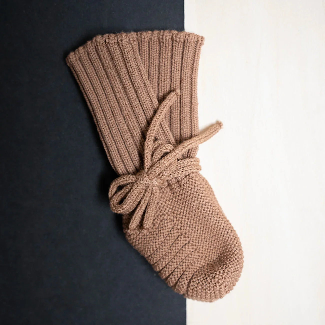 THE WOOLLY BABY BOOTIE - camel