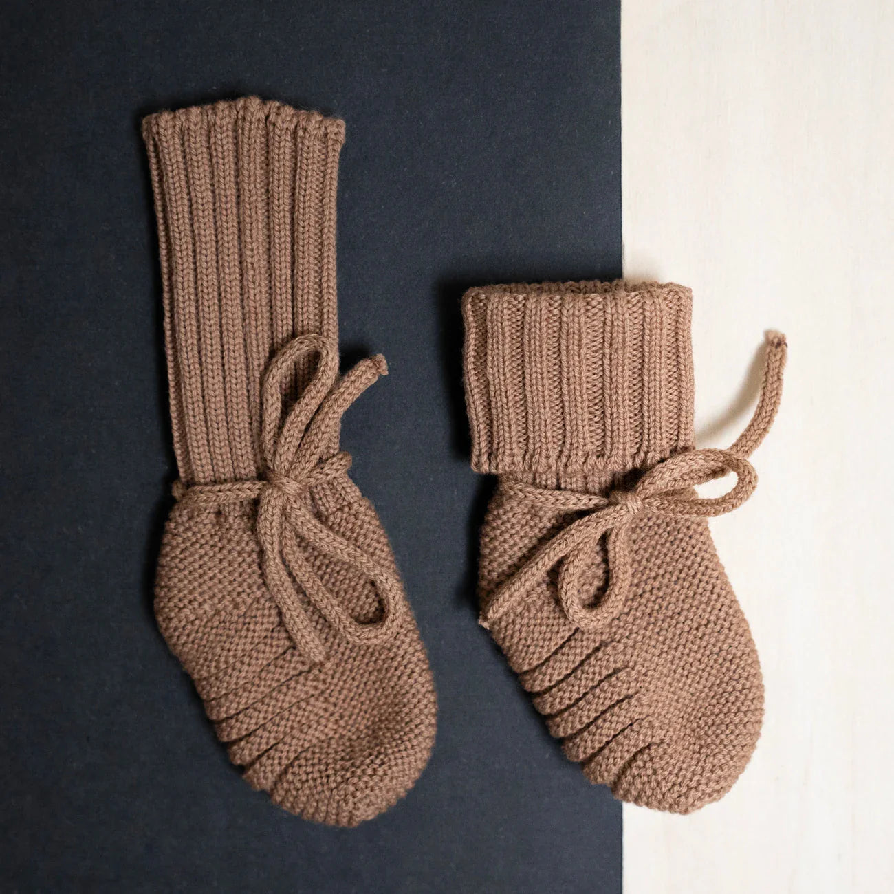THE WOOLLY BABY BOOTIE - camel