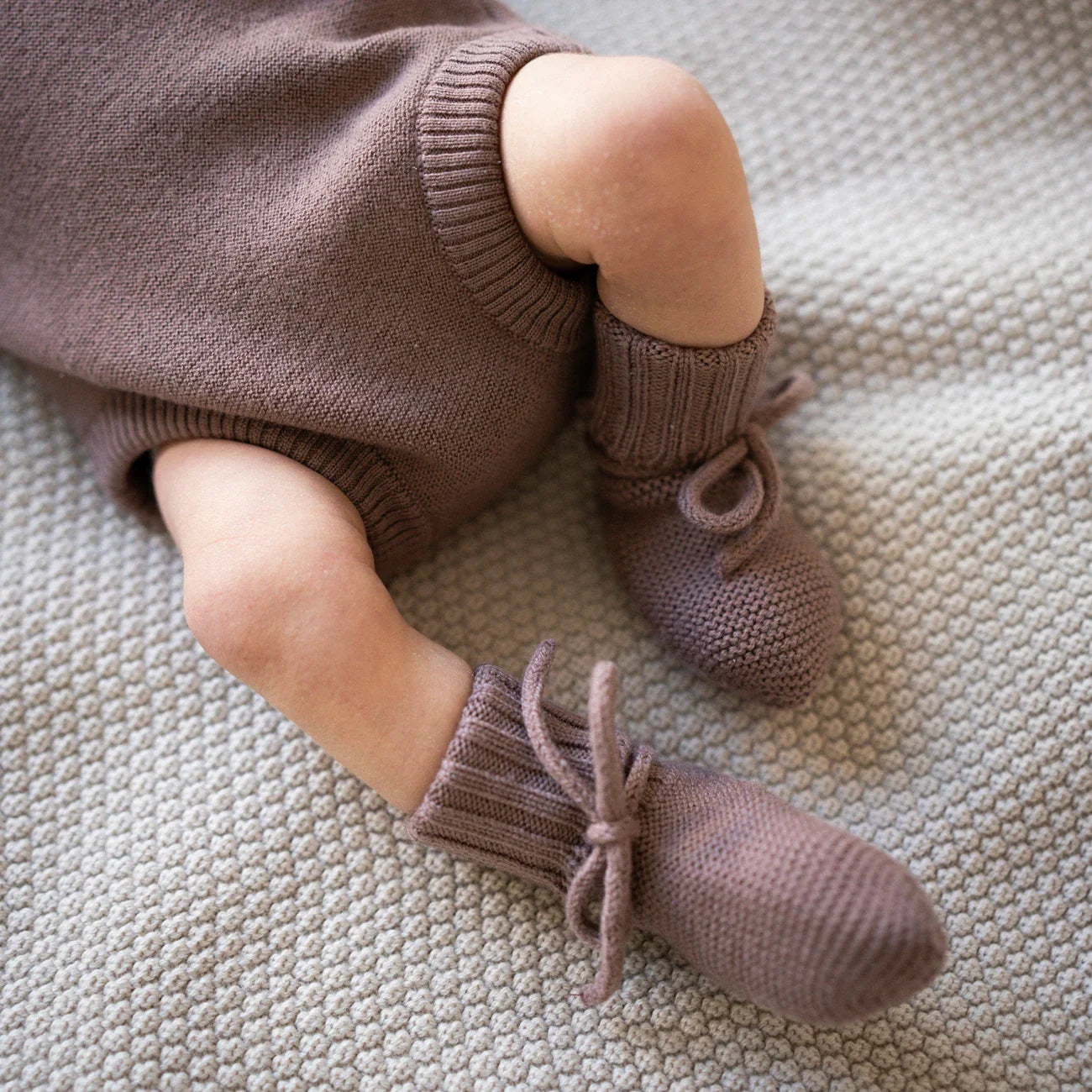 THE WOOLLY BABY BOOTIE - rose