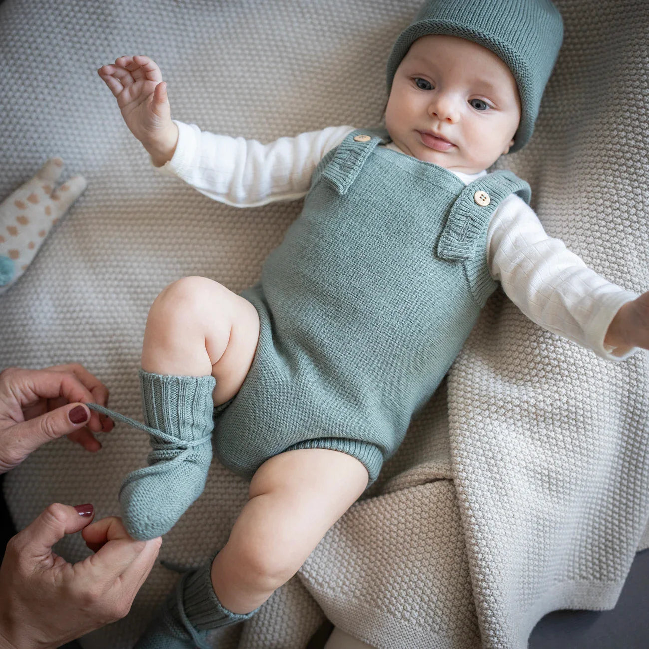 THE WOOLLY BABY BOOTIE - rose