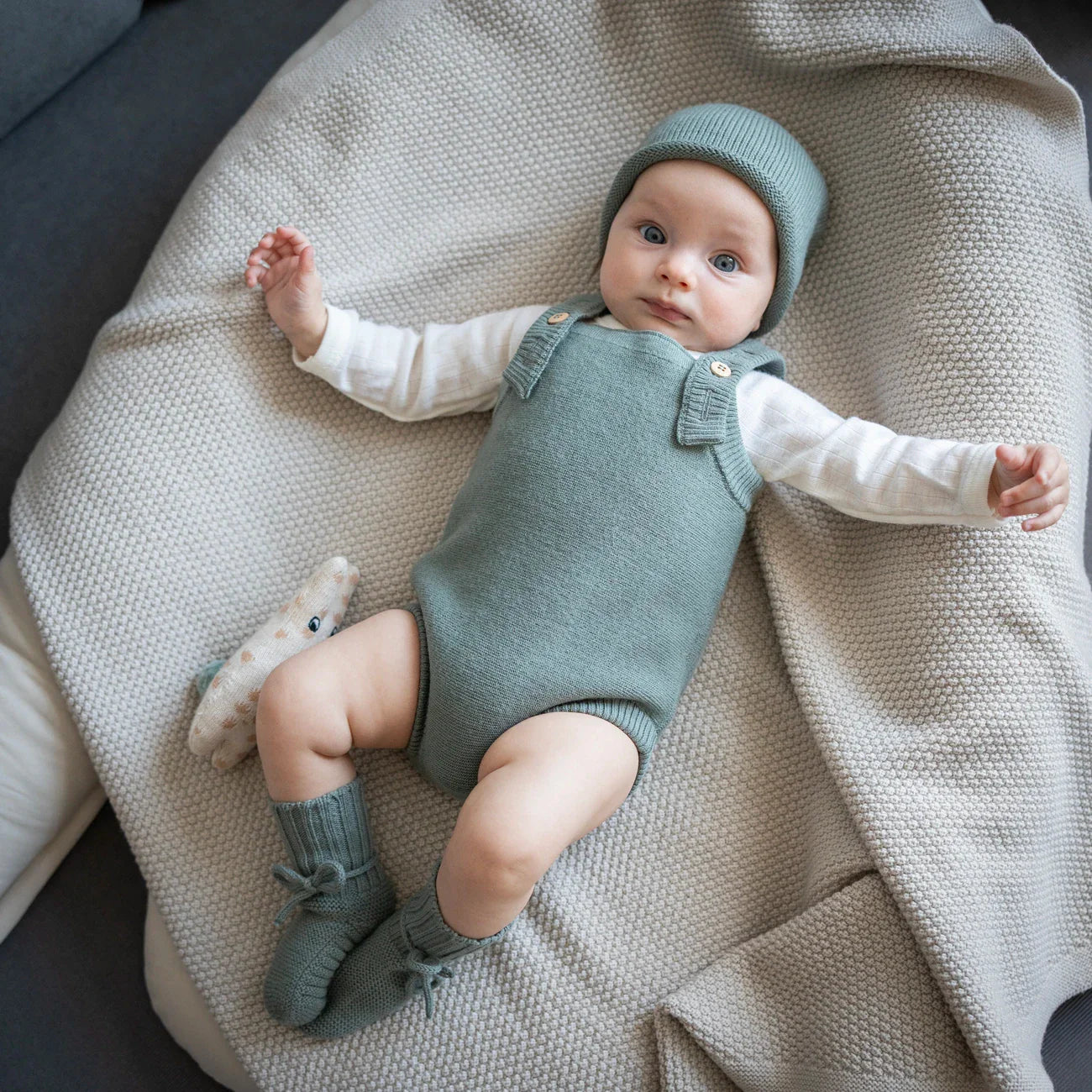 THE WOOLLY BABY BOOTIE - blue