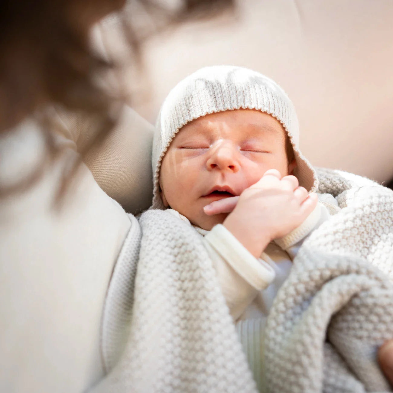 THE WOOLLY BABY HAT - sage