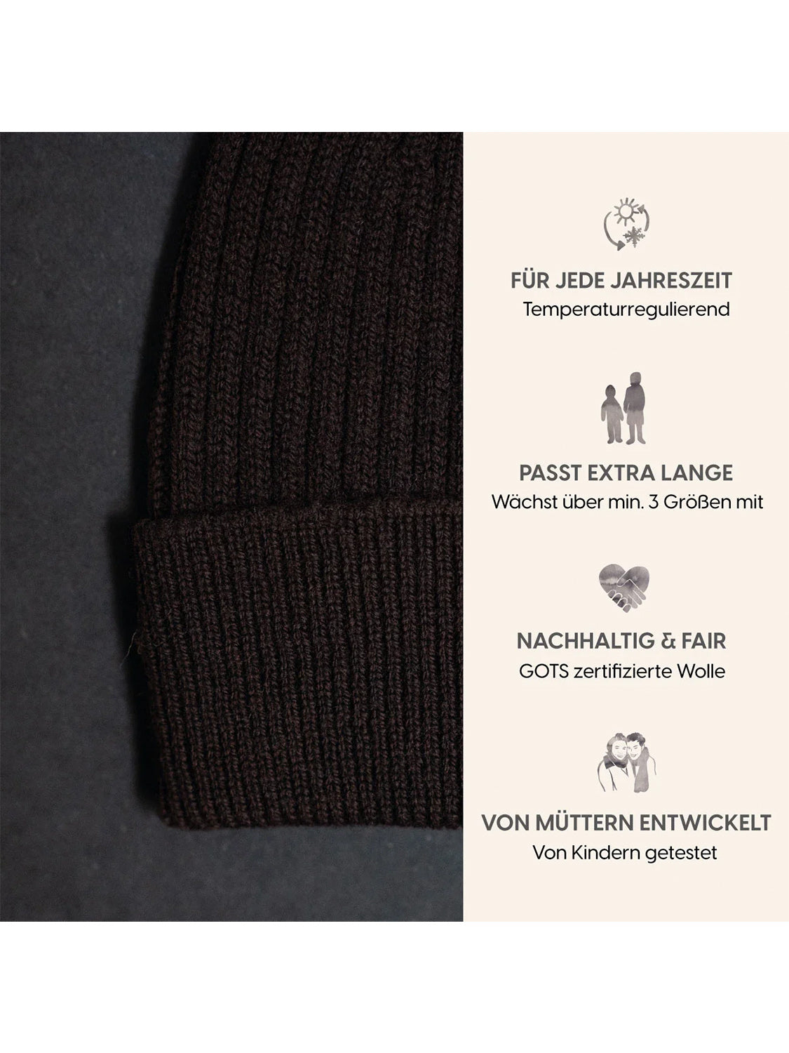 THE WOOLLY BEANIE - chocolate