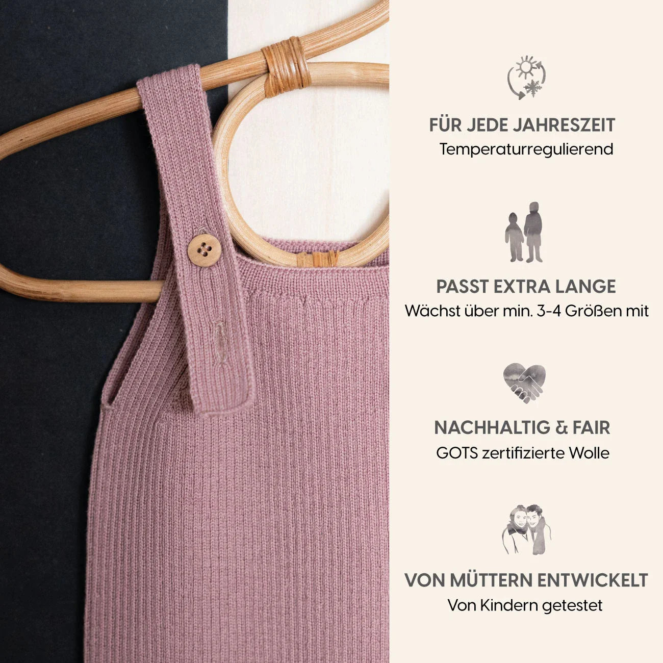 THE WOOLLY JUMPSUIT - rose