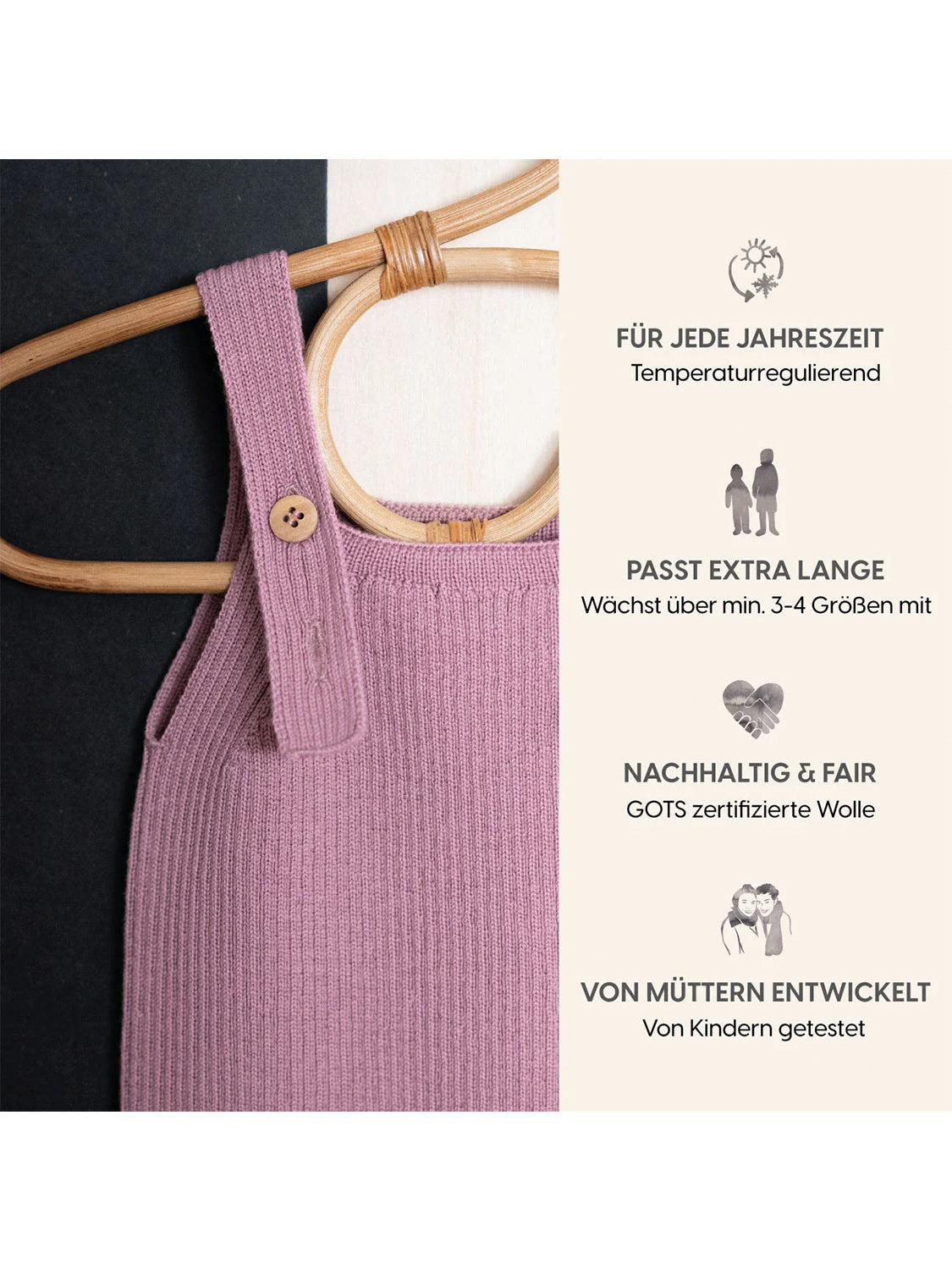 THE WOOLLY JUMPSUIT - rose