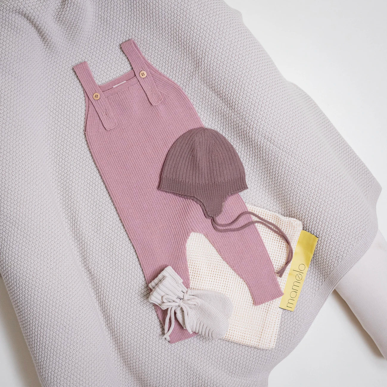 THE WOOLLY BABY HAT - mauve