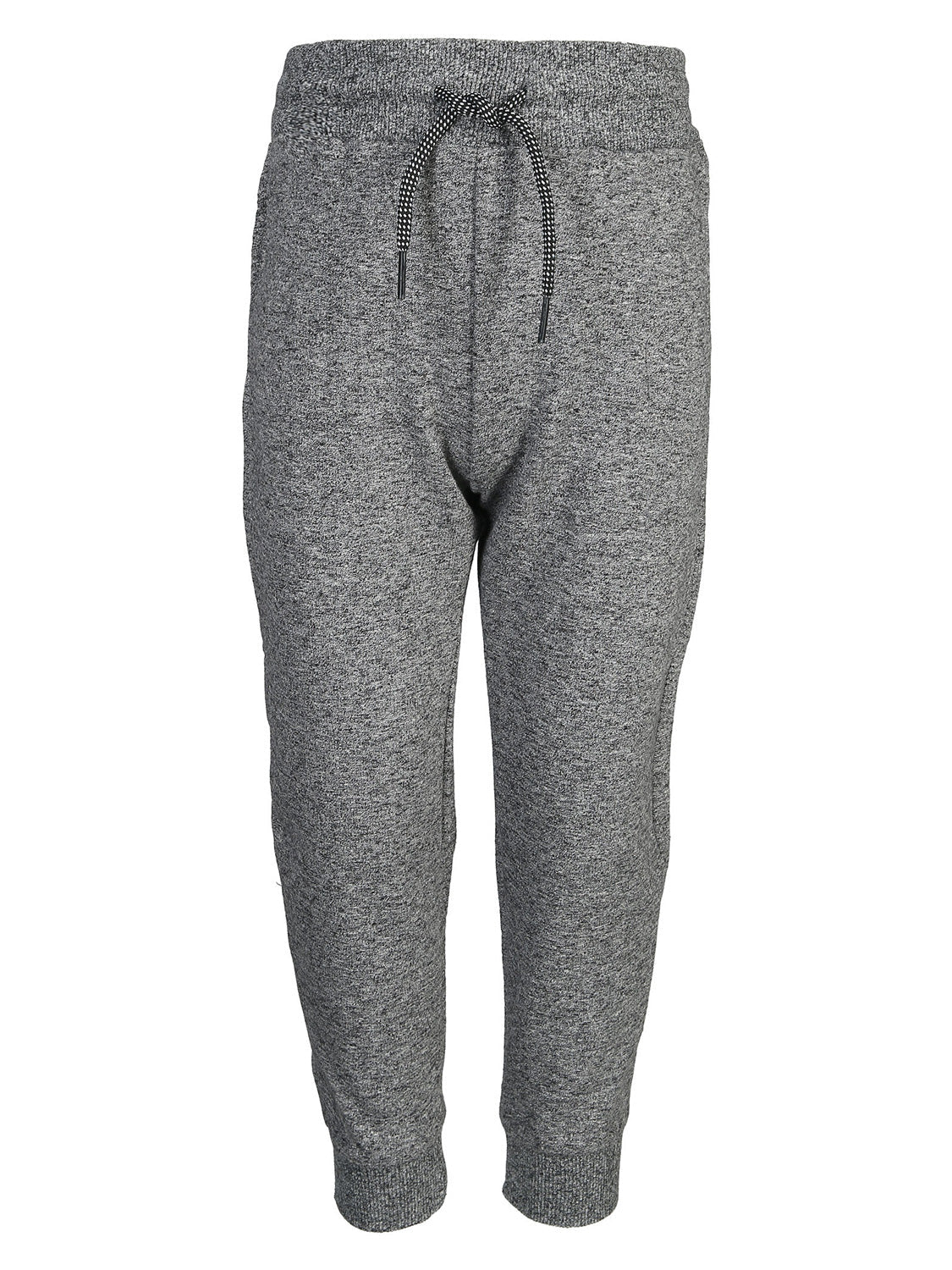 Jogginghose Grau mit elastischem Bund, Kordelzug, Seitentaschen und gerippten Bündchen an den Knöcheln. Ideal für aktive Kinder, bequem und sportlich.