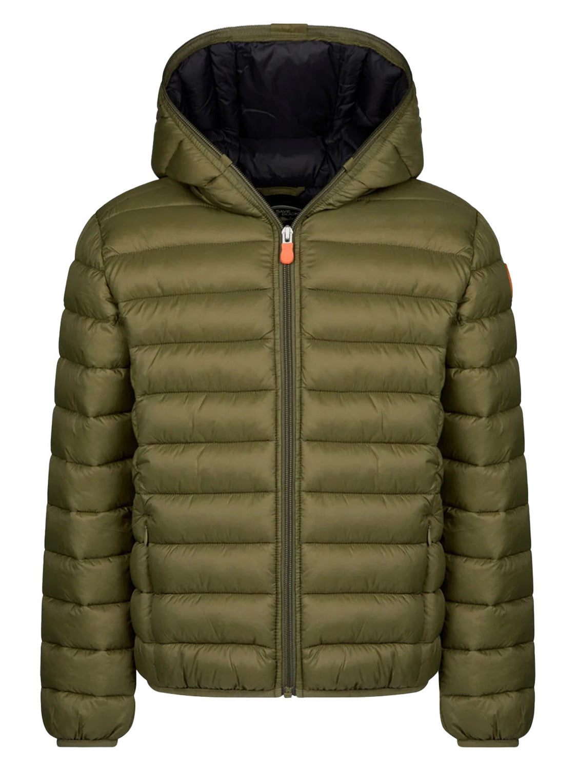 Steppjacke DONY GIGA in dusty olive: Leichte, gesteppte Kapuzenjacke mit Reißverschluss und horizontalen Baffles, ideal für modische Kinder- und Teenagerbekleidung bei bellybutton.