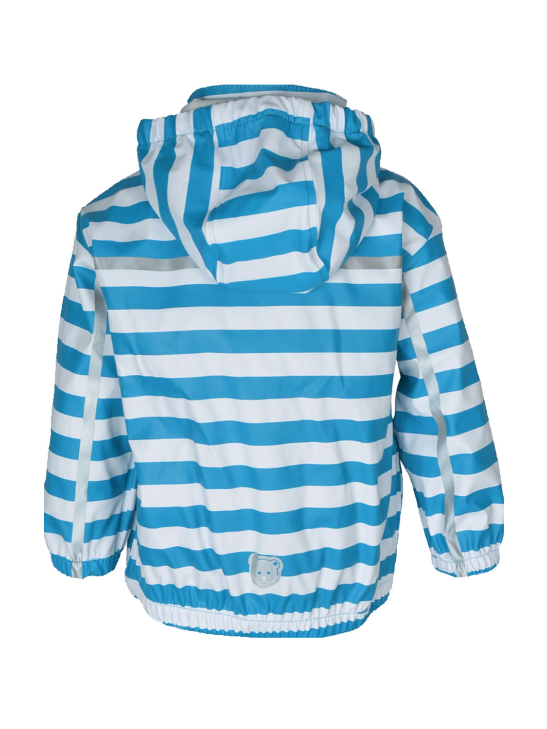 Rain jacket STRIPES ALLOVER with detachable hood in blue/white blue/white