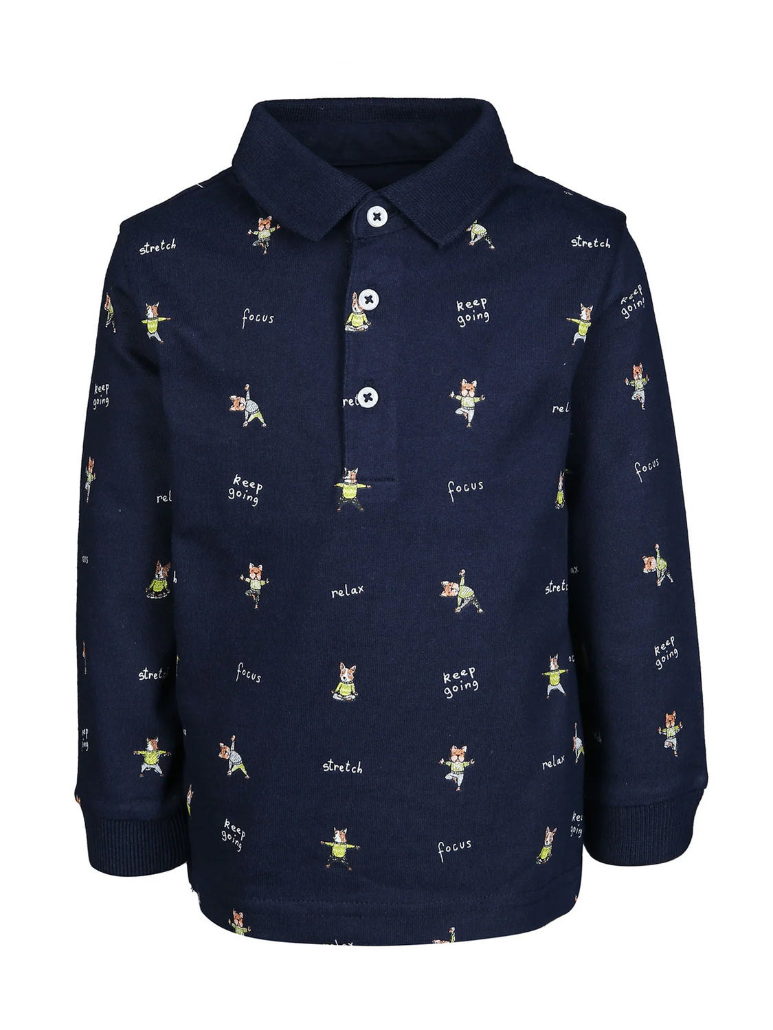 Polo shirt LS MOVE IT in dark navy dark navy