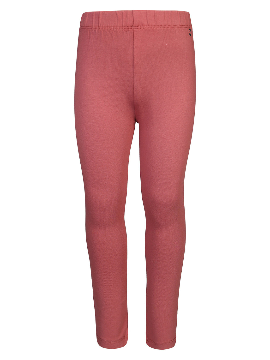 Leggings BASIC in rotbraun rotbraun, voll-lange, schmal geschnittene Damenleggings, präsentiert auf weißem Hintergrund. Ideal für bequeme Umstands- und Alltagsmode.