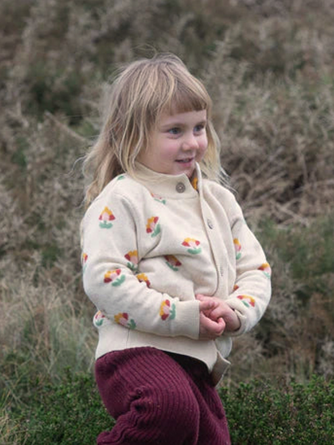 Strickjacke Beige
