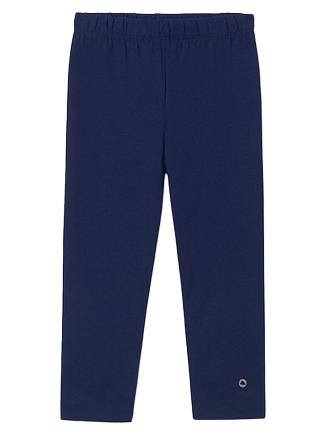 Capri-Leggings Girl BASIC in tinte tinte, navy-blaue, knöchellange Leggings mit elastischem Bund, ideal für Mädchenmode im bellybutton-Stil.