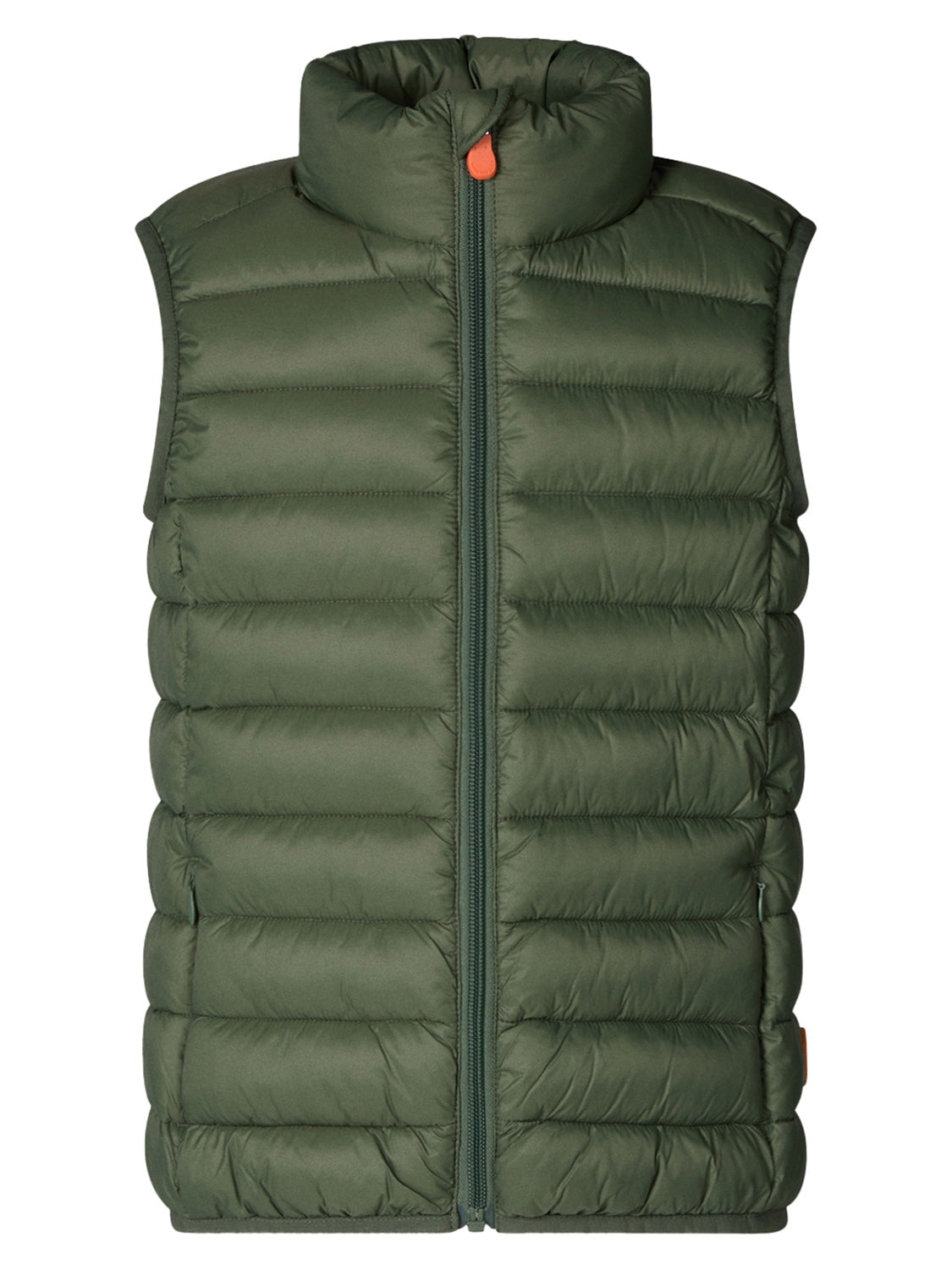 Steppweste ANDY GIGA 15 in thyme green thymegreen, ärmellos mit gesteppten Querbaffles, Stehkragen und durchgehendem Frontreißverschluss. Ideal für modische Outfits im Kids- und Teen-Bereich von bellybutton.