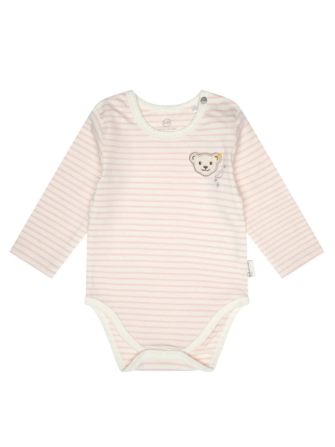 Long-sleeved bodysuit SAGA striped in gardenia gardenia