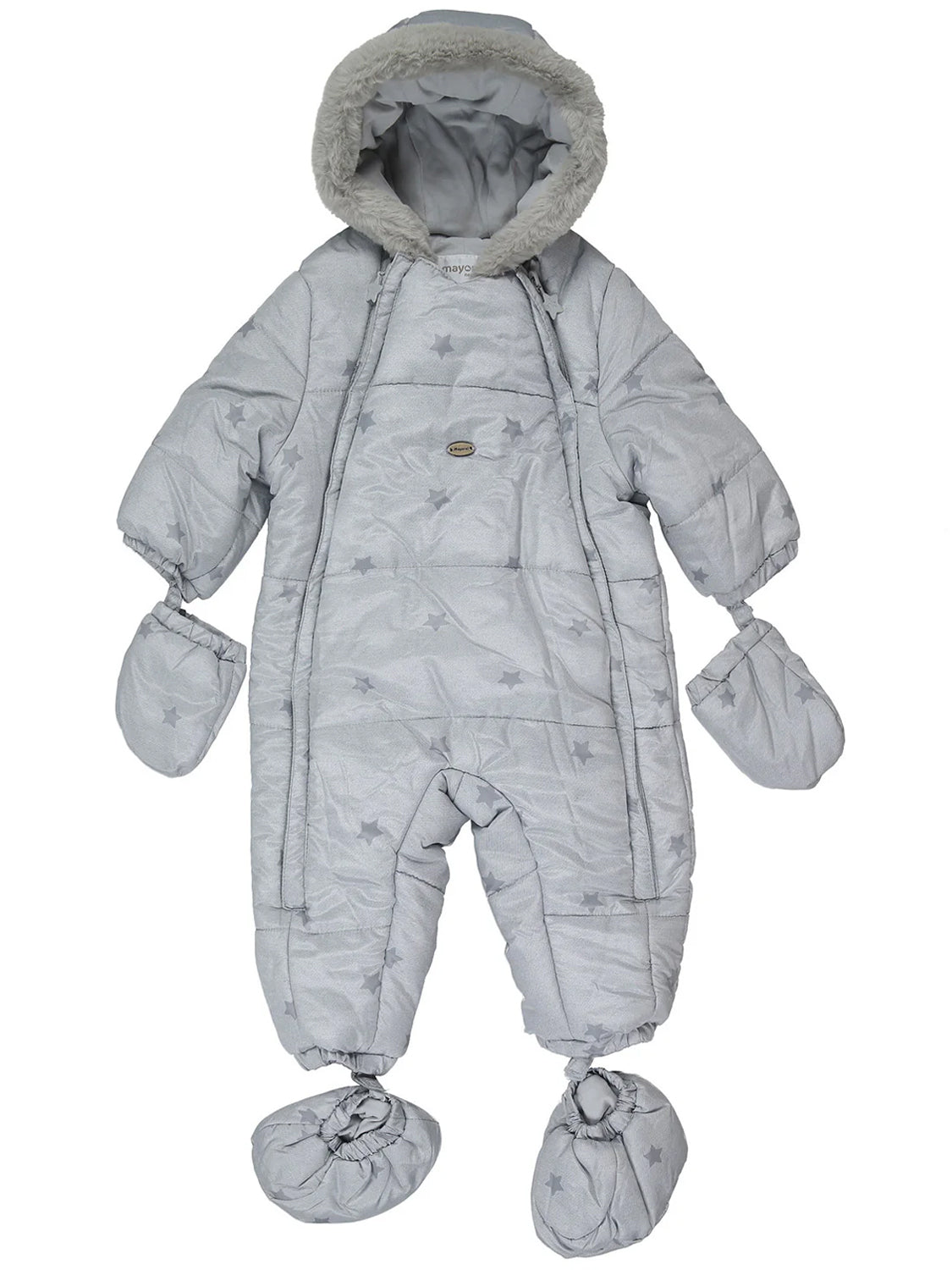 Quilted overall STAR in light gray light gray
