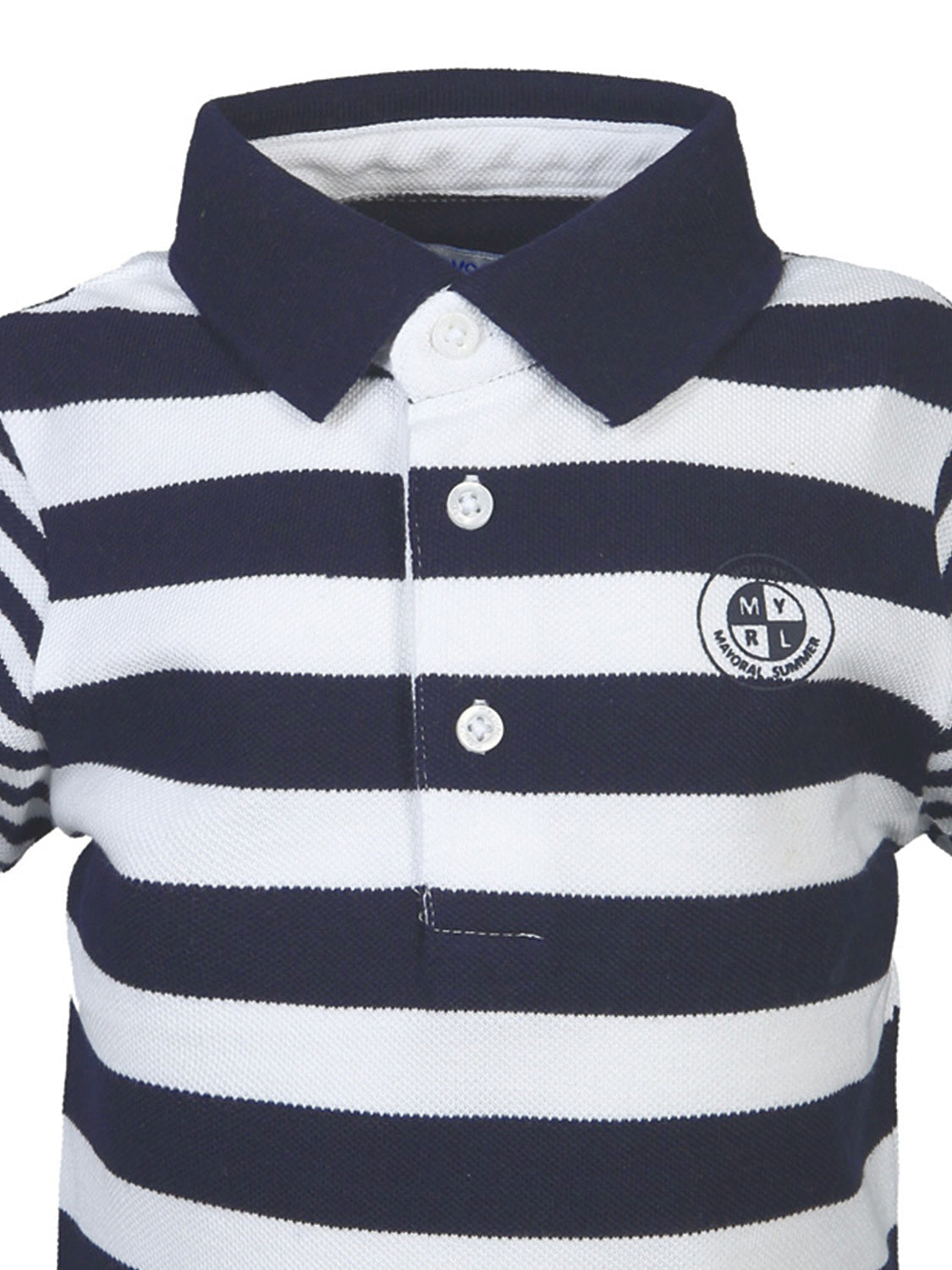 Polo shirt short STRIPES in marine marine