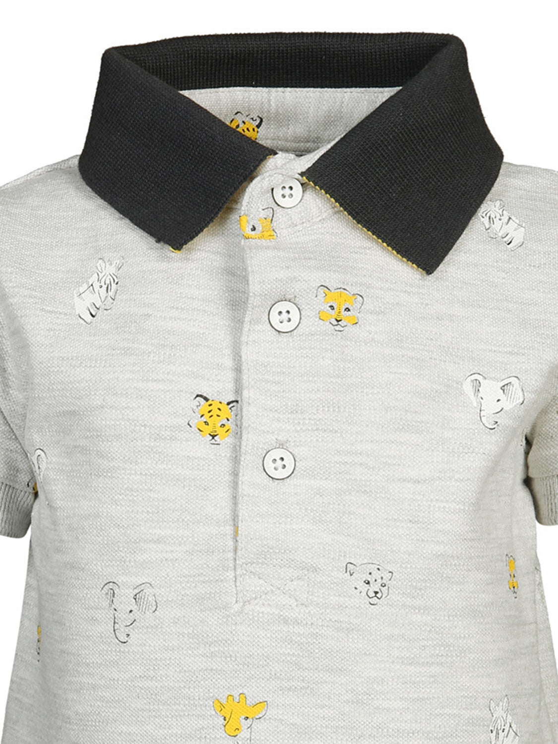 Polo shirt short PATTERN MINI in grey grey