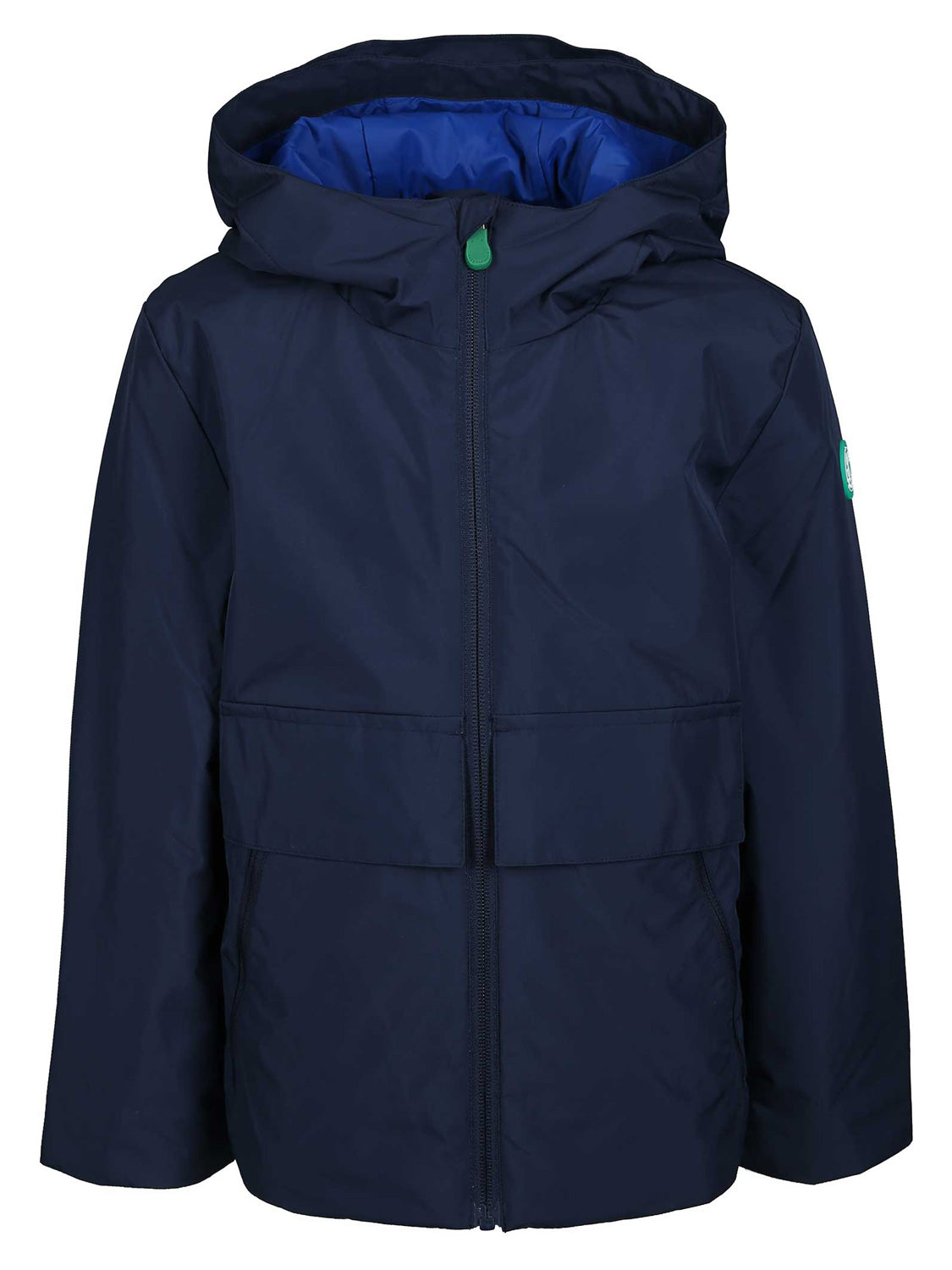 Übergangsjacke RIN in navy blue: Leichte Kinderjacke mit Kapuze, Reißverschluss und Klappentaschen, ideal für wechselhaftes Wetter.