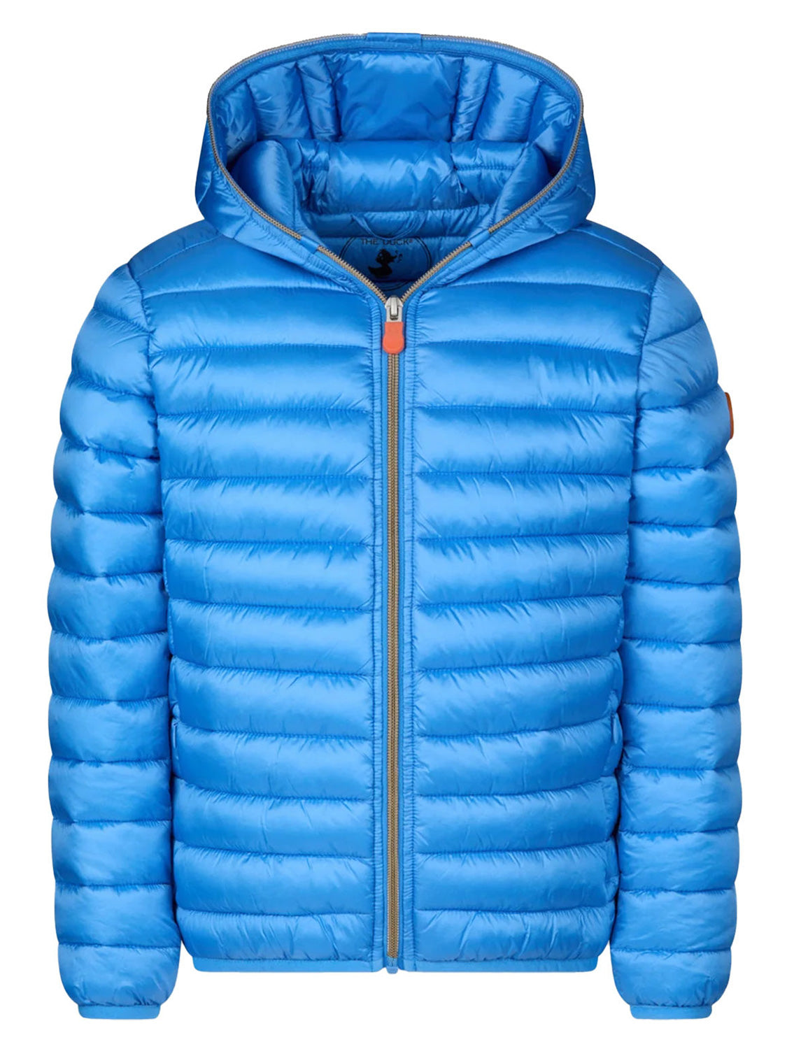 Steppjacke IRIS in Cerulean Blue: Leicht gepolsterte, gesteppt und mit Kapuze, ideal für Wintertage.