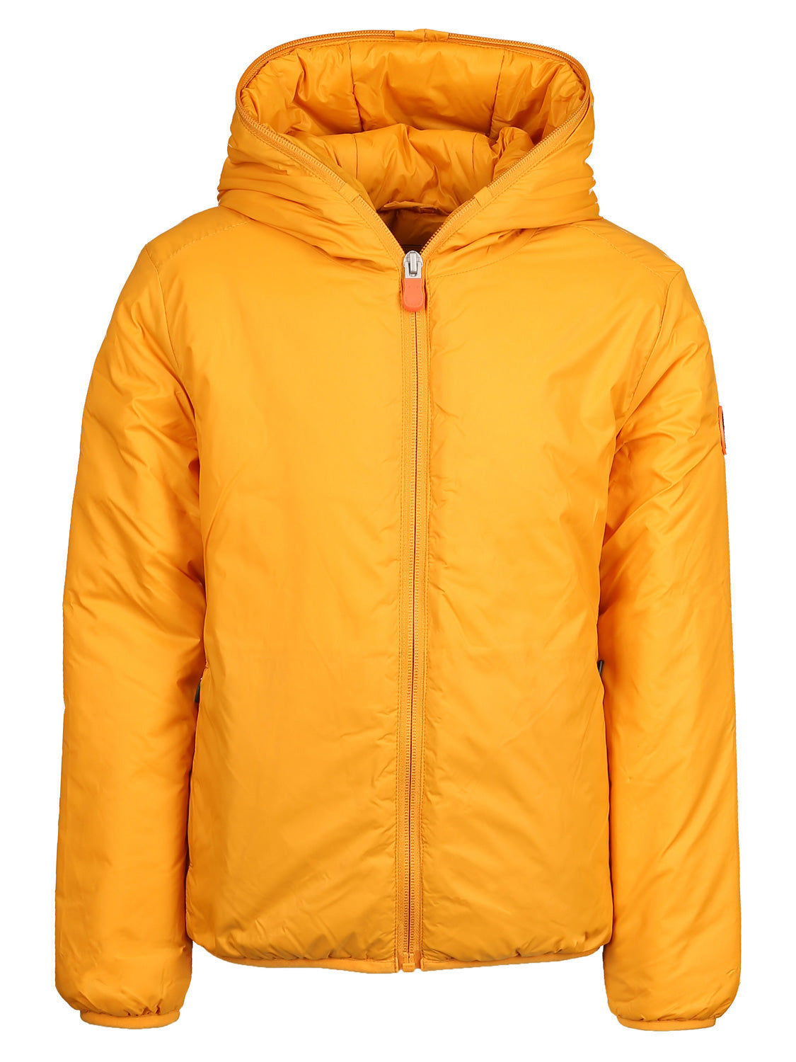 Winterjacke JOSH GIRE in beak yellow: Isolierte, gesteppt mit Kapuze, Reißverschluss und elastischen Bündchen. Ideal für warme Kindermode.