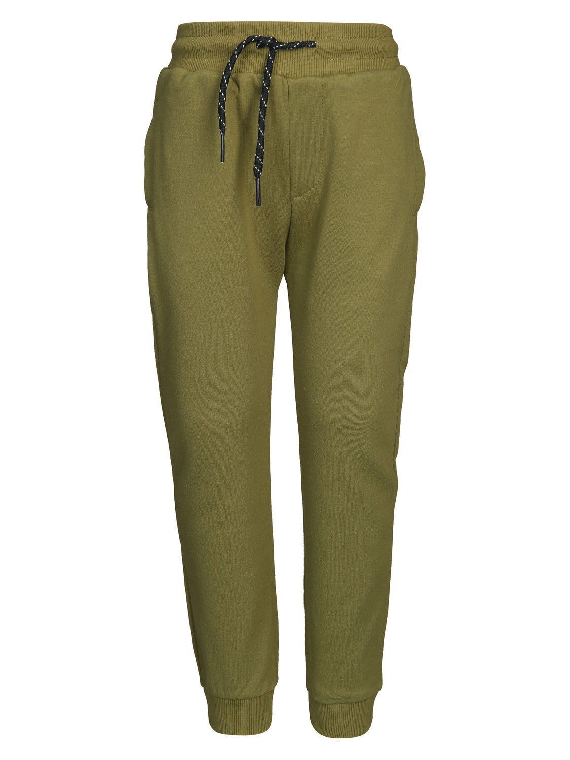 Sweathose SPORTY in grün grün: Jogger im Olive-Ton mit elastischem Bund, seitlichen Taschen und Rippbündchen, ideal für bequeme Outfits bei bellybutton.