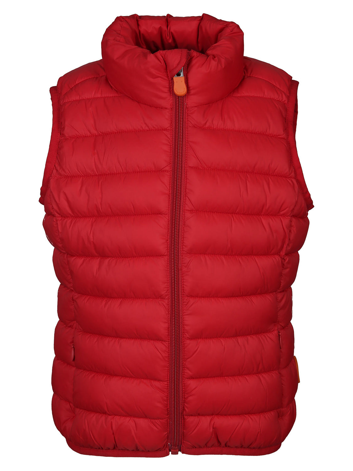 Steppweste ANDY GIGA 15 in tango red tangored, eine leichte, ärmellose, gesteppte Weste mit hohem Kragen und Frontreißverschluss, ideal für Wärme ohne Volumen.