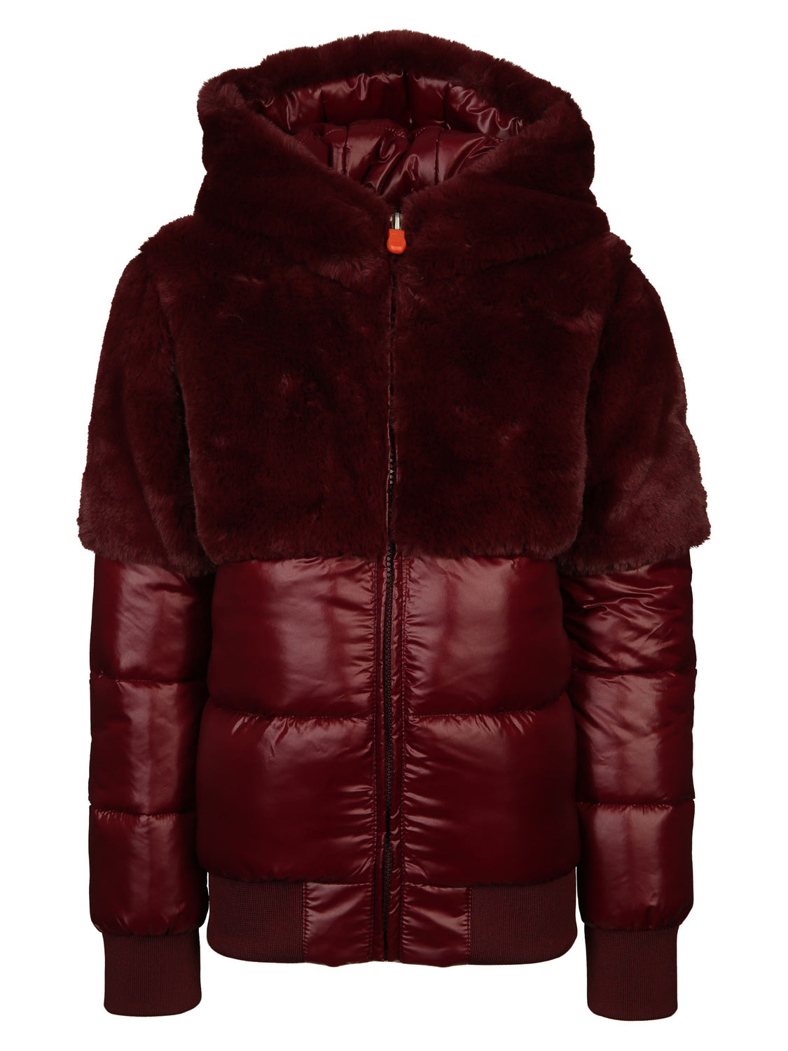 Steppjacke LUFY BONNIE mit Kunstfellbesatz, quilted Puffer-Stil mit Reißverschluss, Kapuze und gerippten Bündchen, ideal für stilvolle Wärme in der kalten Jahreszeit.