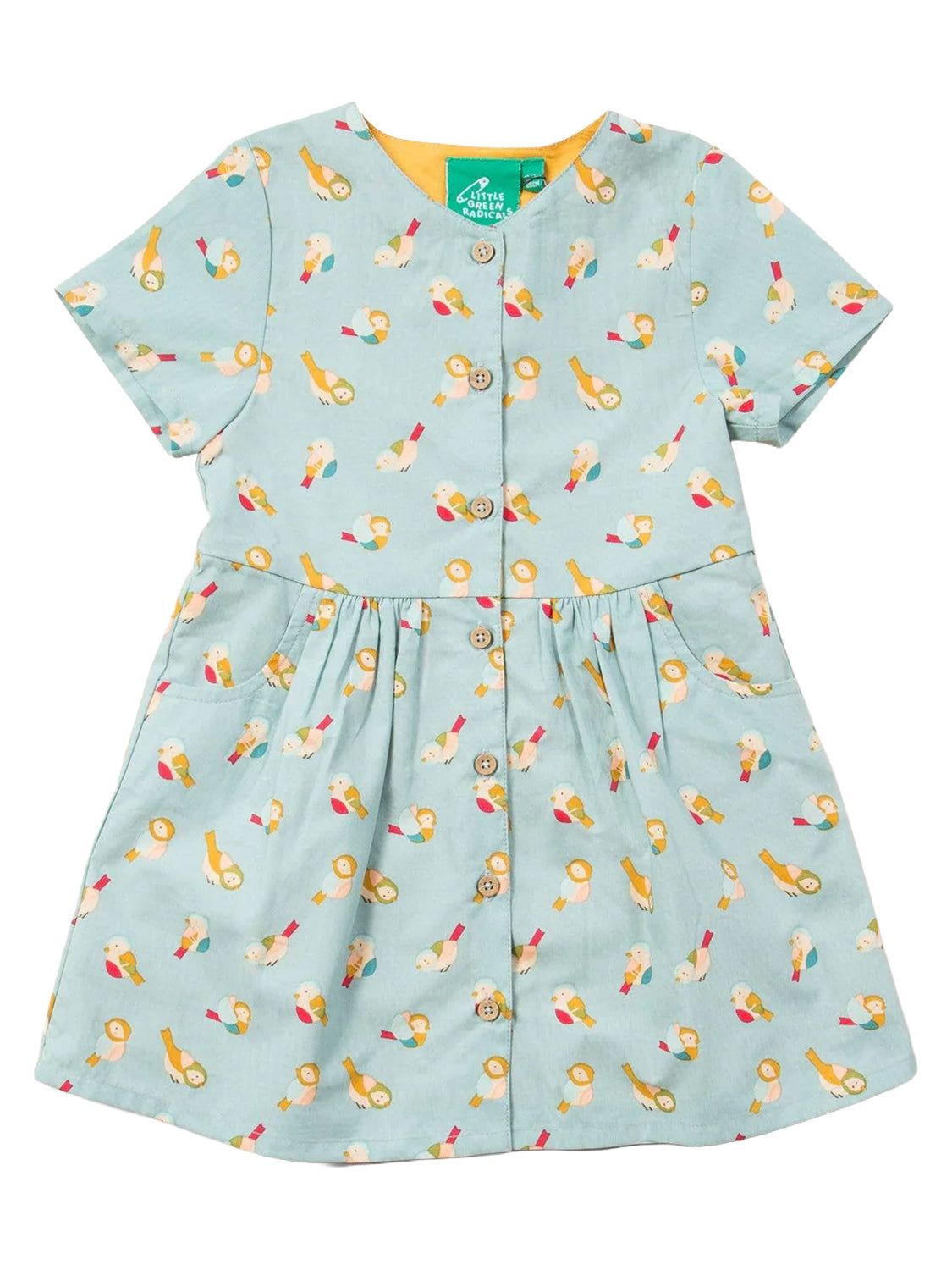 Short-sleeved dress RAINBOW BIRD light blue