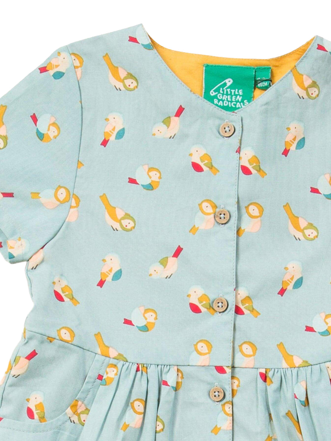 Short-sleeved dress RAINBOW BIRD light blue