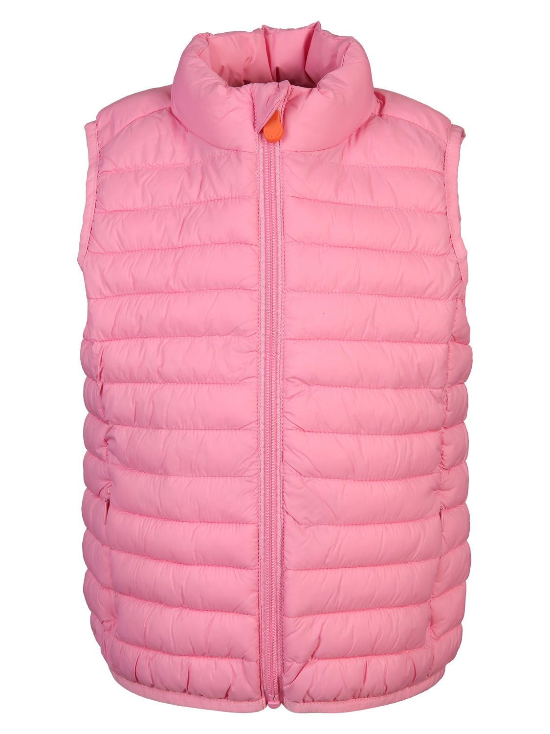 Steppweste ANDY GIGA14 in aurorapink, ärmellose, gesteppte Weste mit hohem Kragen und durchgehendem Frontreißverschluss, ideal für modische Kindermode bei bellybutton.