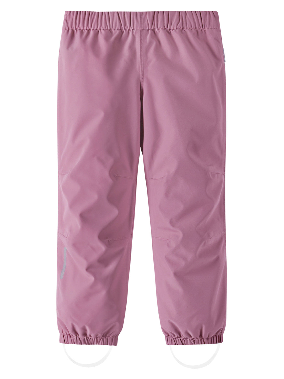 Reimatec- Funktionshose KAURA in blush rose blushrose: Kinder-Regenhose mit elastischem Bund, Knien und Bündchen, Fußstegen und reflektierendem Detail für Sichtbarkeit.