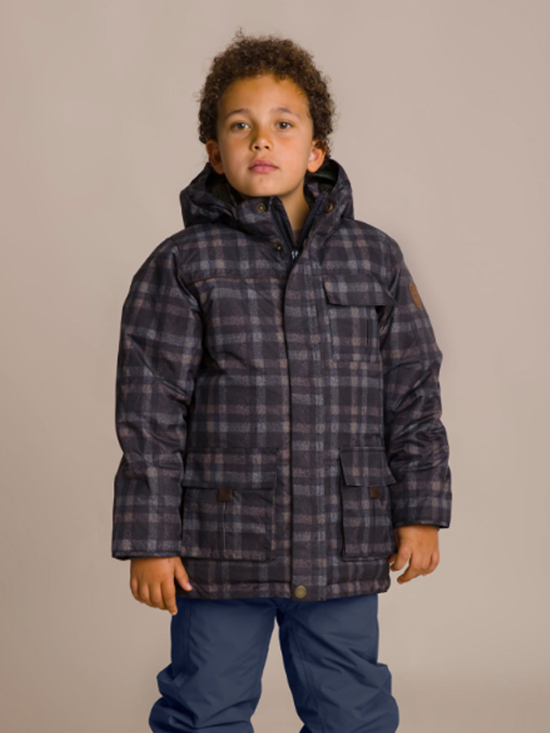 Wintermantel Blau