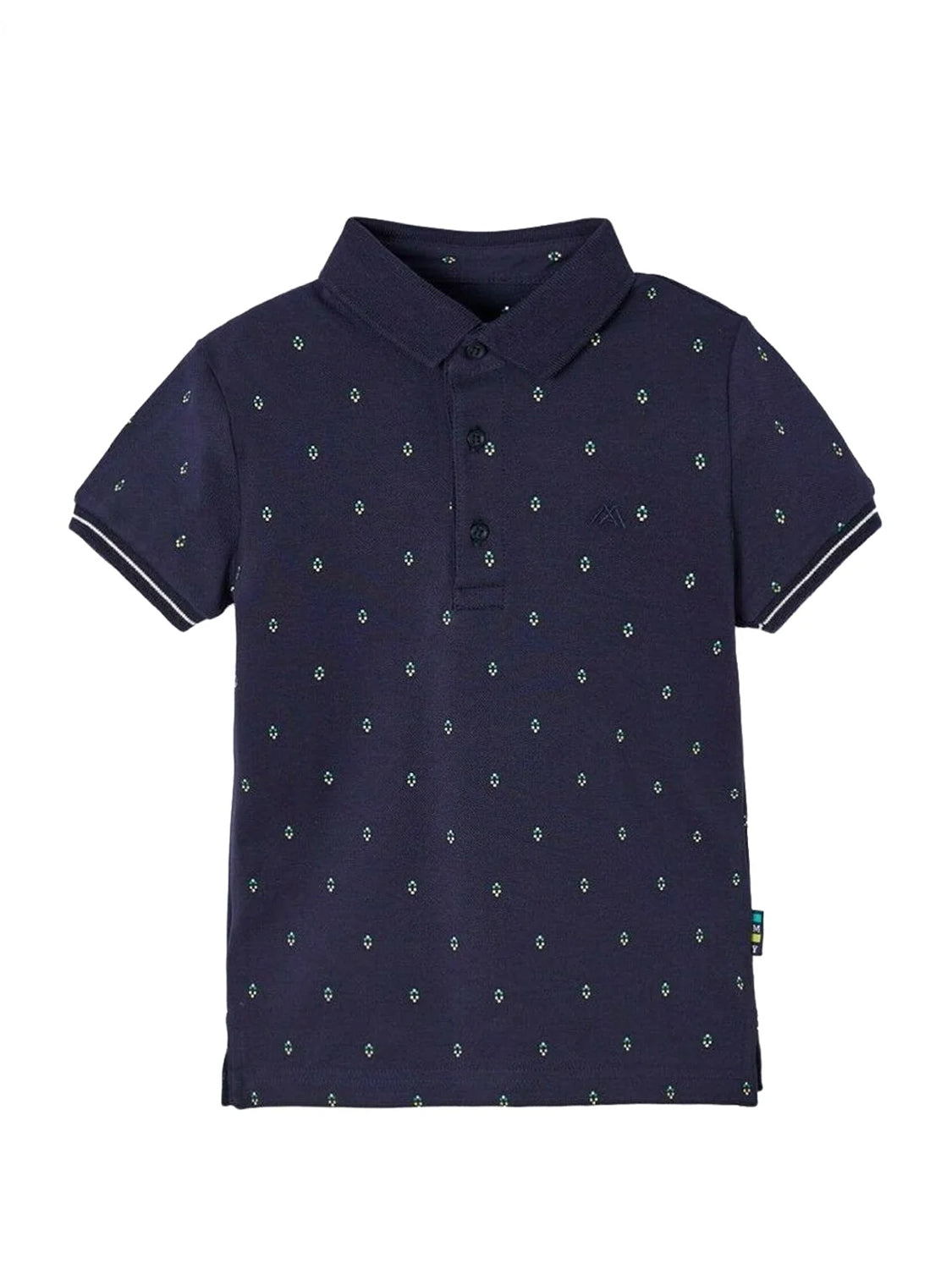 Polo shirt short PATTERN in dark blue dark blue