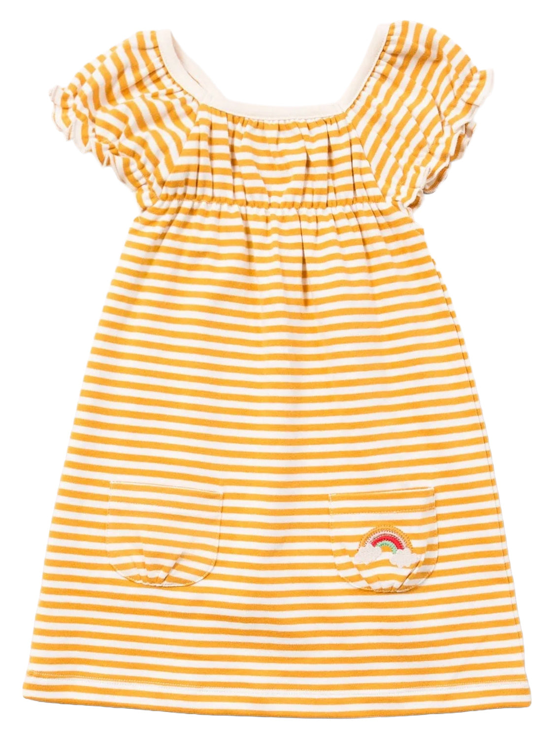 GOLD STRIPES dress white/gold