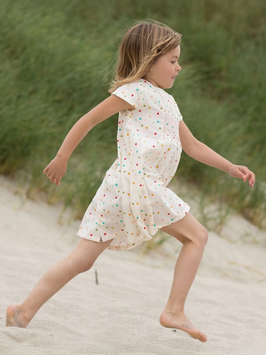 Short-sleeved dress RAINBOW SPOTS colorful