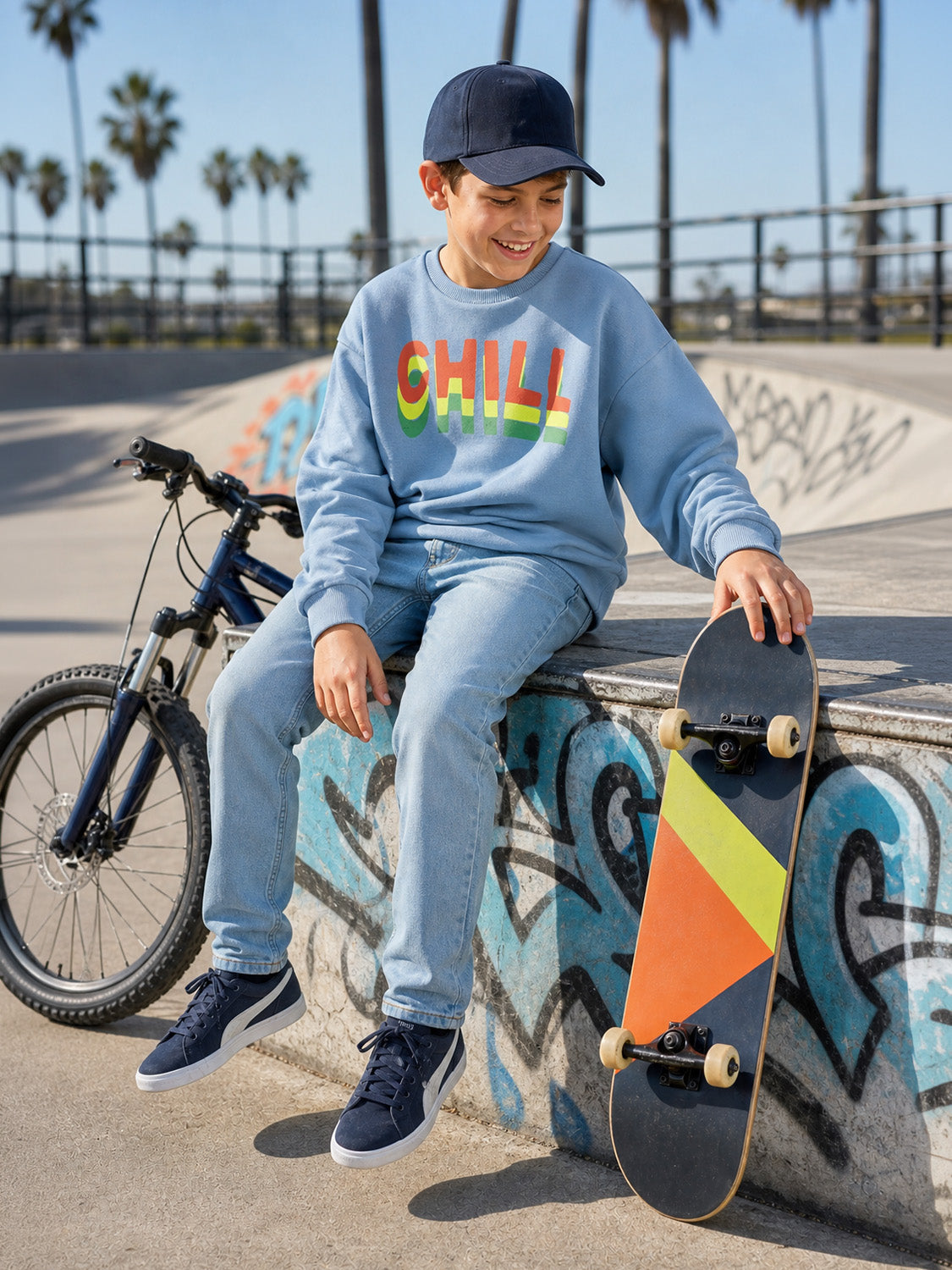 Sweatshirt Hellblau