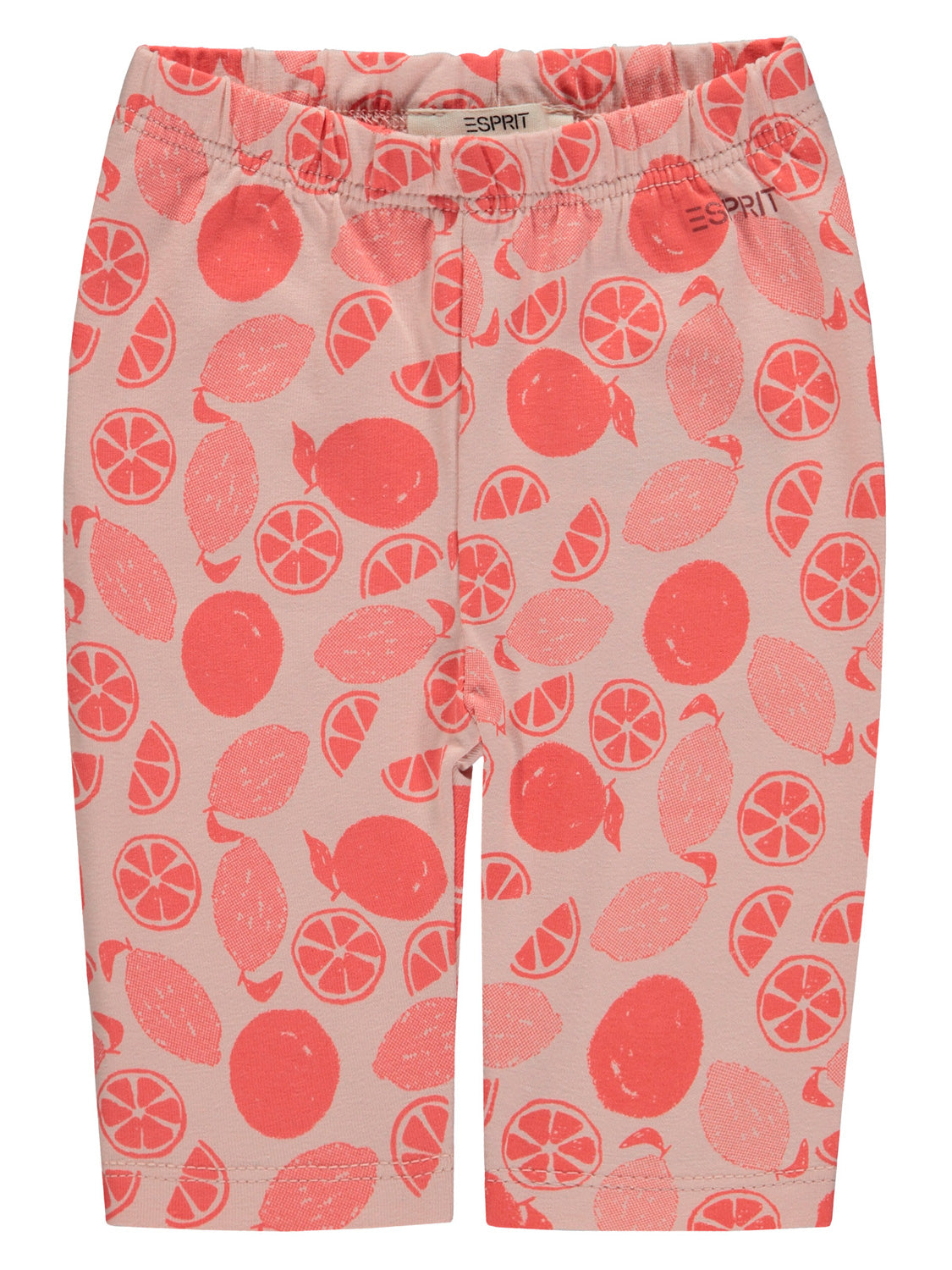 Kinder Capri-Leggings von Esprit in dunklem Altrosa mit roten Zitrusfrüchte-Drucken und elastischem Bund, passend zur stilvollen Kindermode von bellybutton.