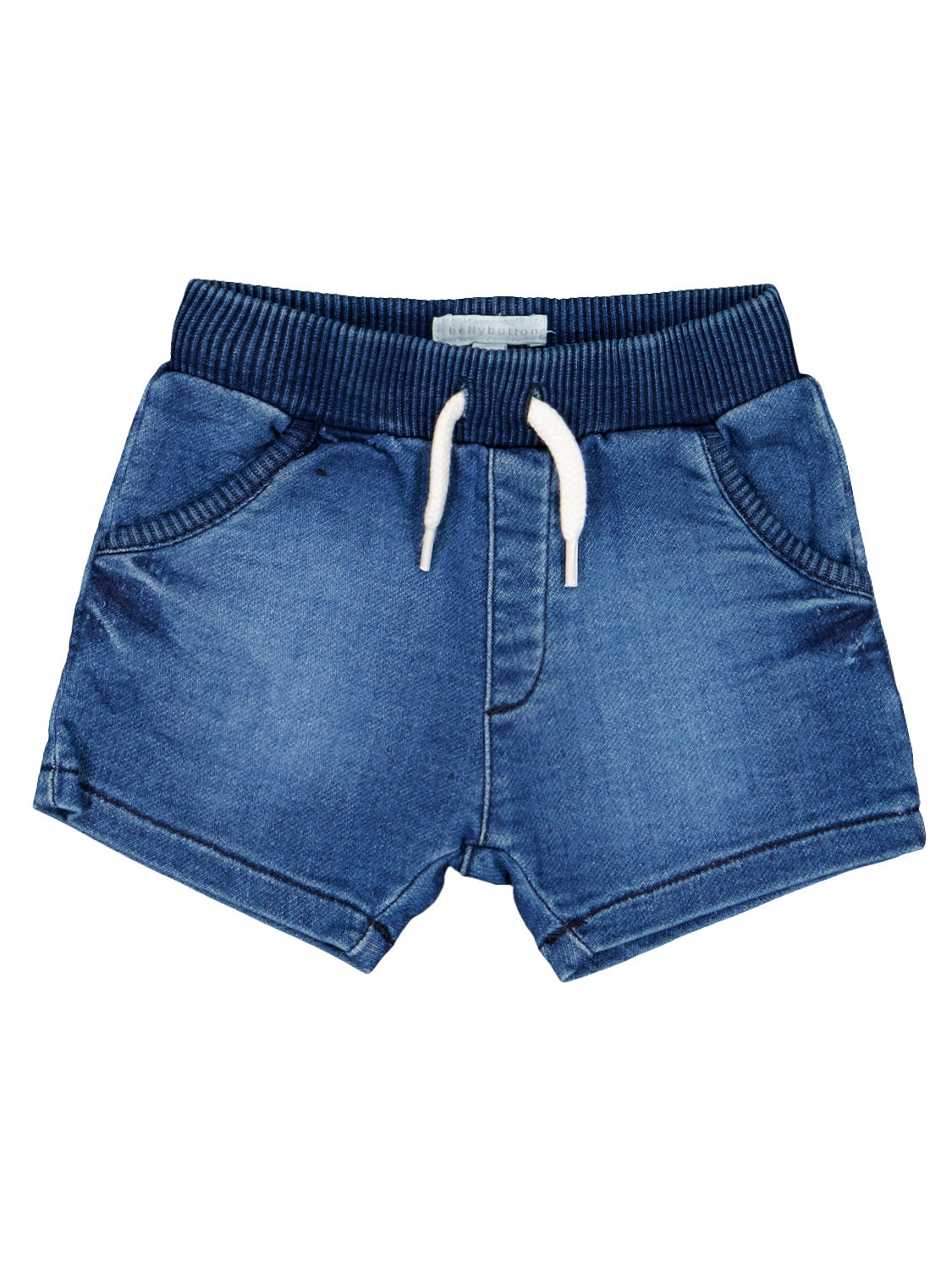 Sweatshorts Blau für Kleinkinder: Elastischer Bund mit Kordelzug und Fronttaschen, ideal für bequeme und stilvolle Babymode von bellybutton.