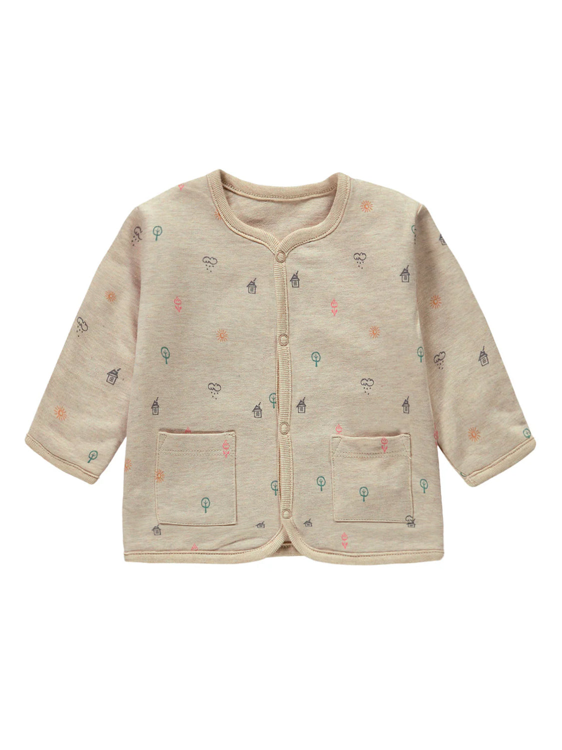 Hello Sunshine sweat jacket beige