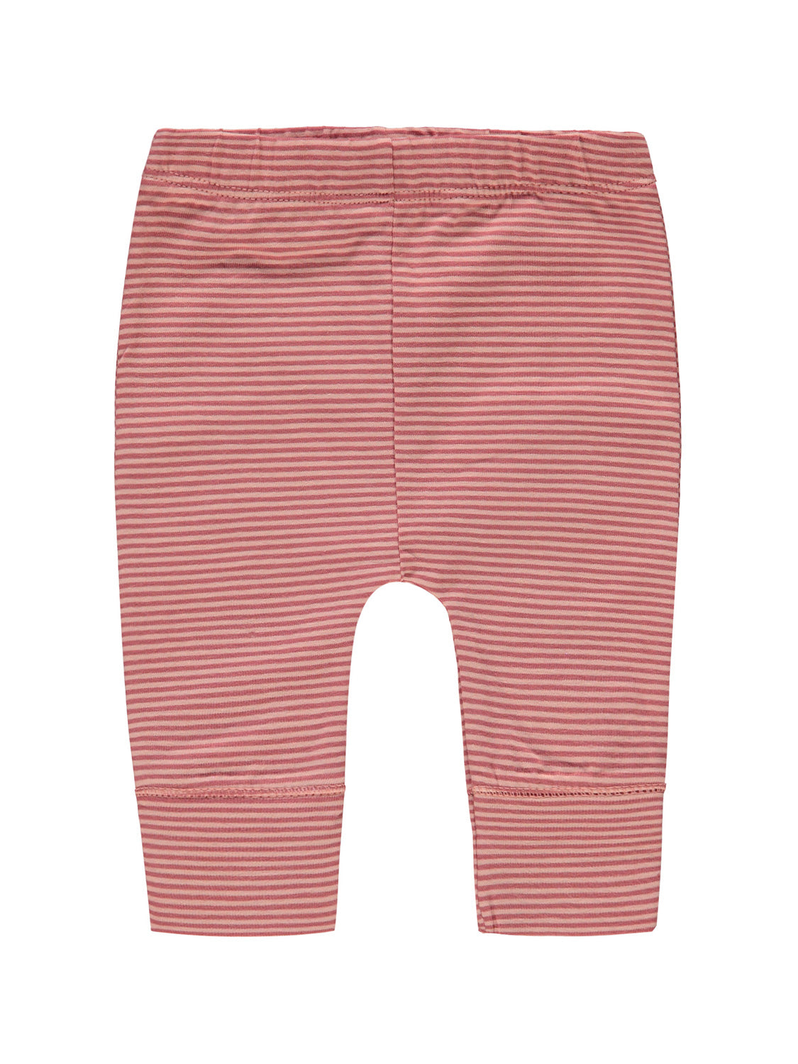 Leggings Koralle für Babys/Kleinkinder mit schmalem, horizontalem Streifenmuster in Rosa, elastischem Bund und Knöchelmanschetten, ideal für bequeme und stilvolle Kindermode von bellybutton.