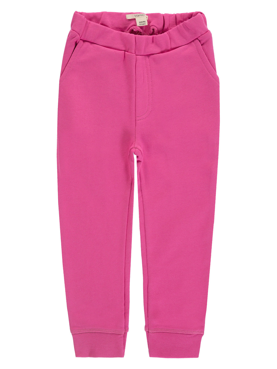 Jogginghose Pink für Kinder, mit elastischem Bund und Kordelzug, seitlichen Taschen und gerippten Bündchen, ideal für bequeme und stilvolle Kindermode bei bellybutton.