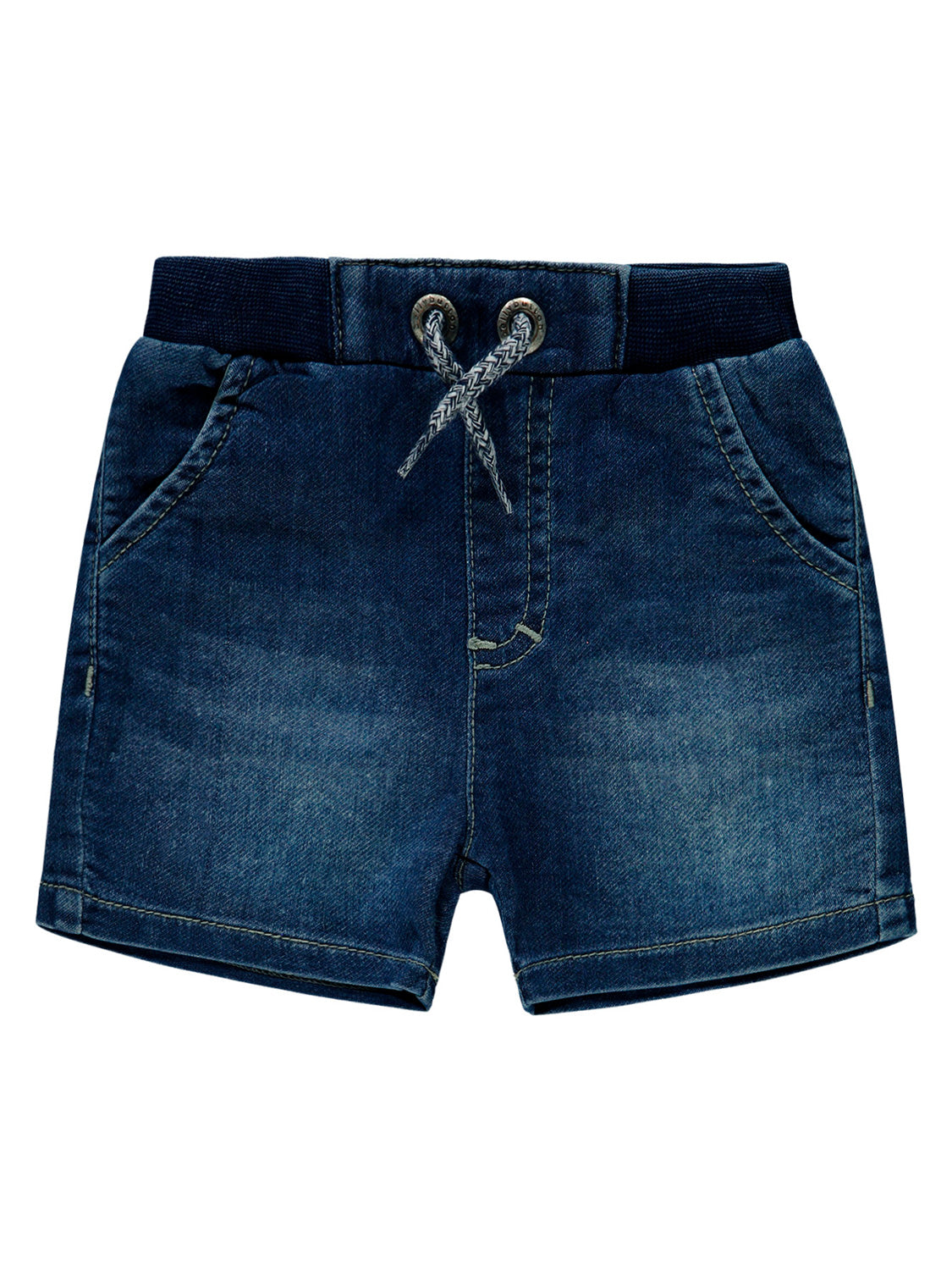 Shorts Marineblau: Dunkelblaue Jeansshorts mit Kordelzug-Bund und Fronttaschen. Ideal für einen lässigen Look, passend für den vielseitigen Stil von bellybutton.
