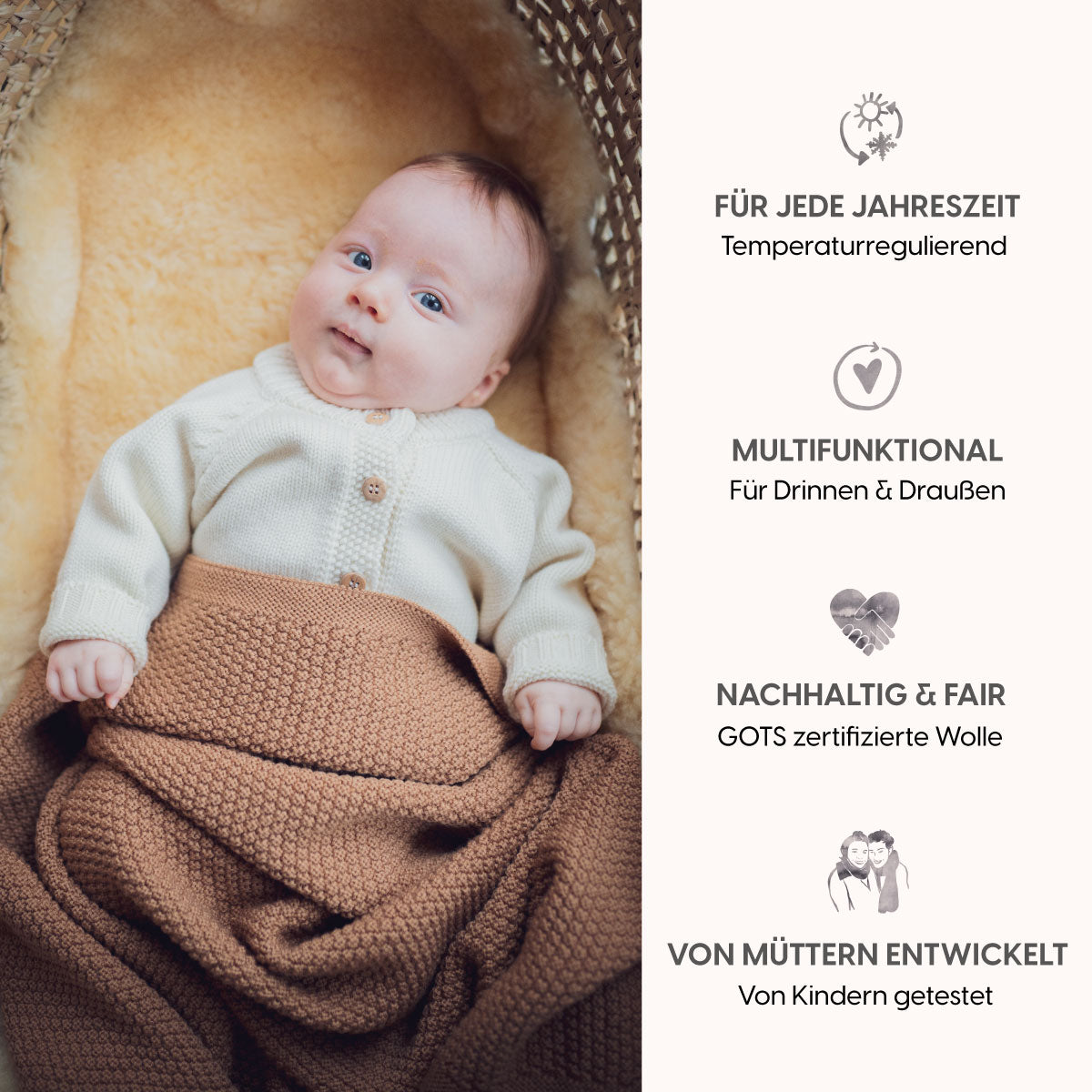 THE WOOLLY BLANKET - camel