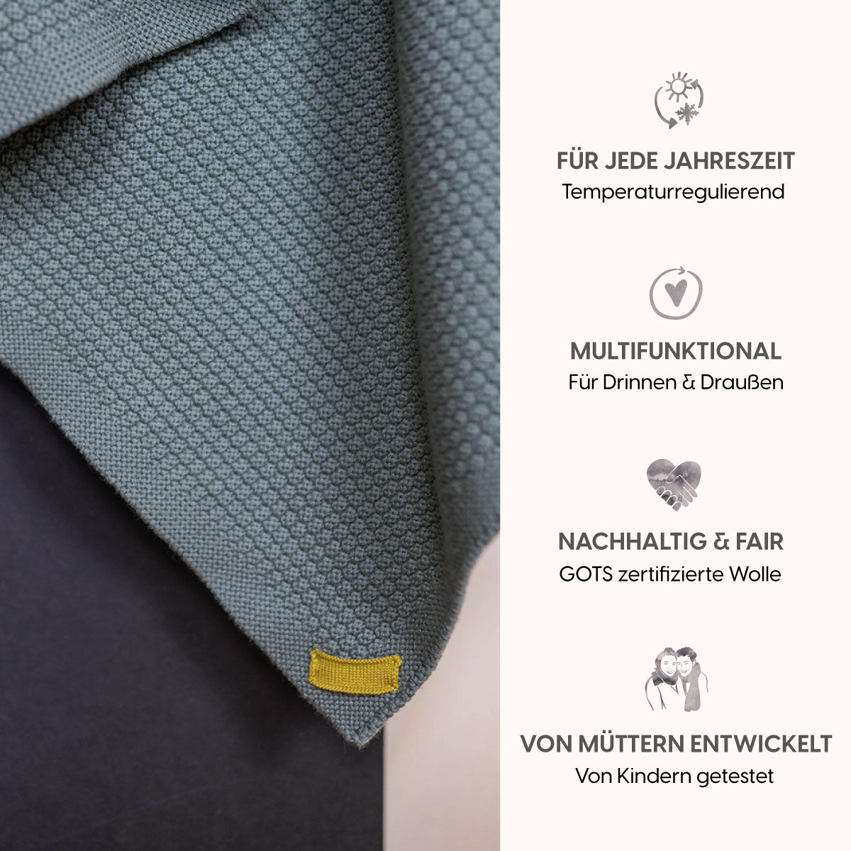 THE WOOLLY BLANKET - sage