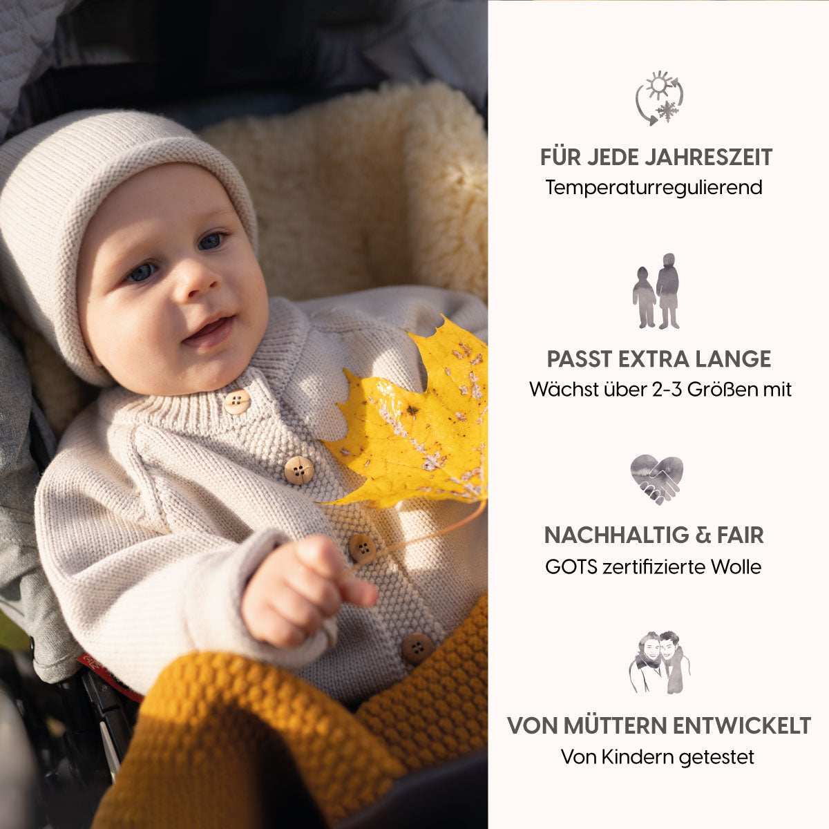 THE WOOLLY CARDIGAN - sand