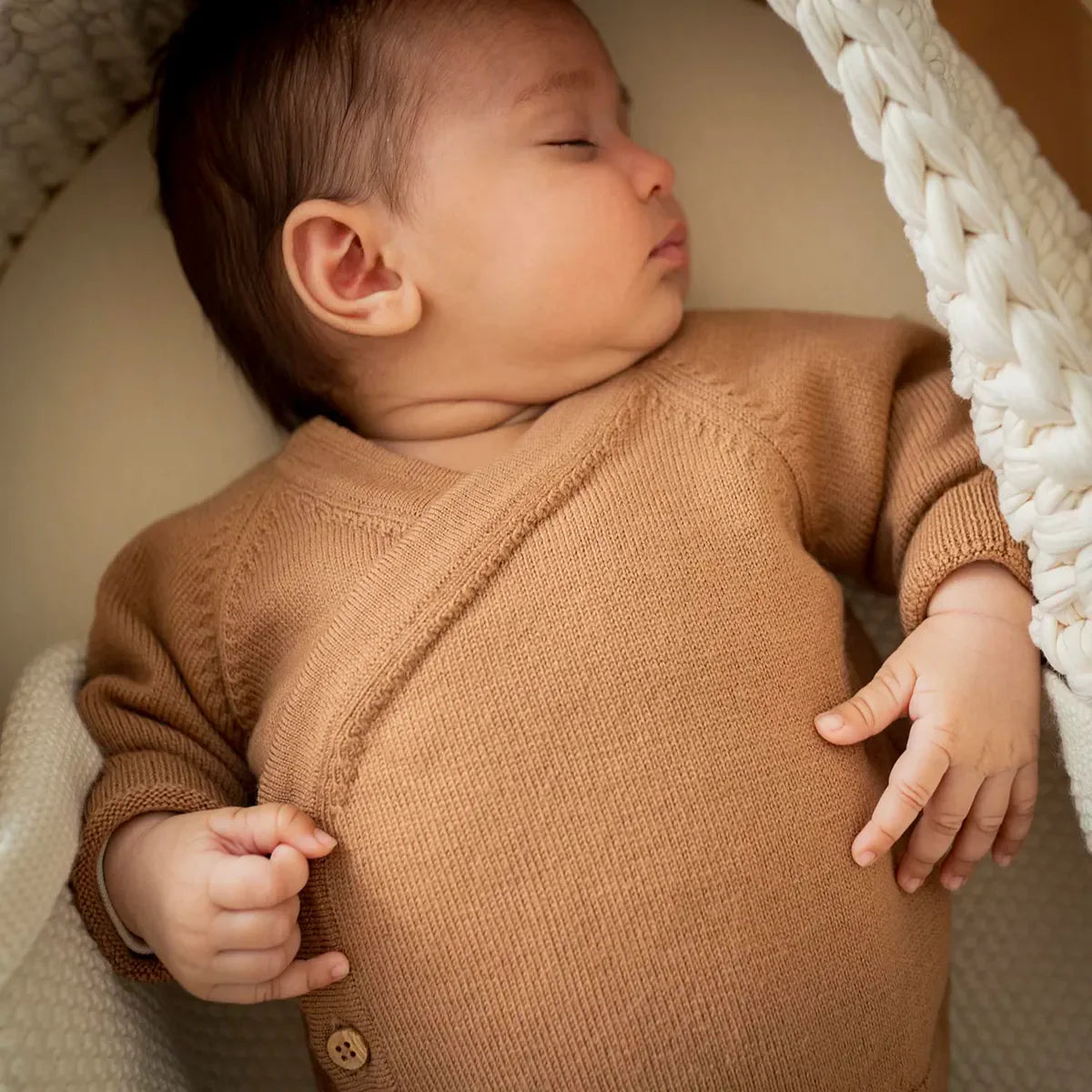 THE WOOLLY BABY JACKET - camel