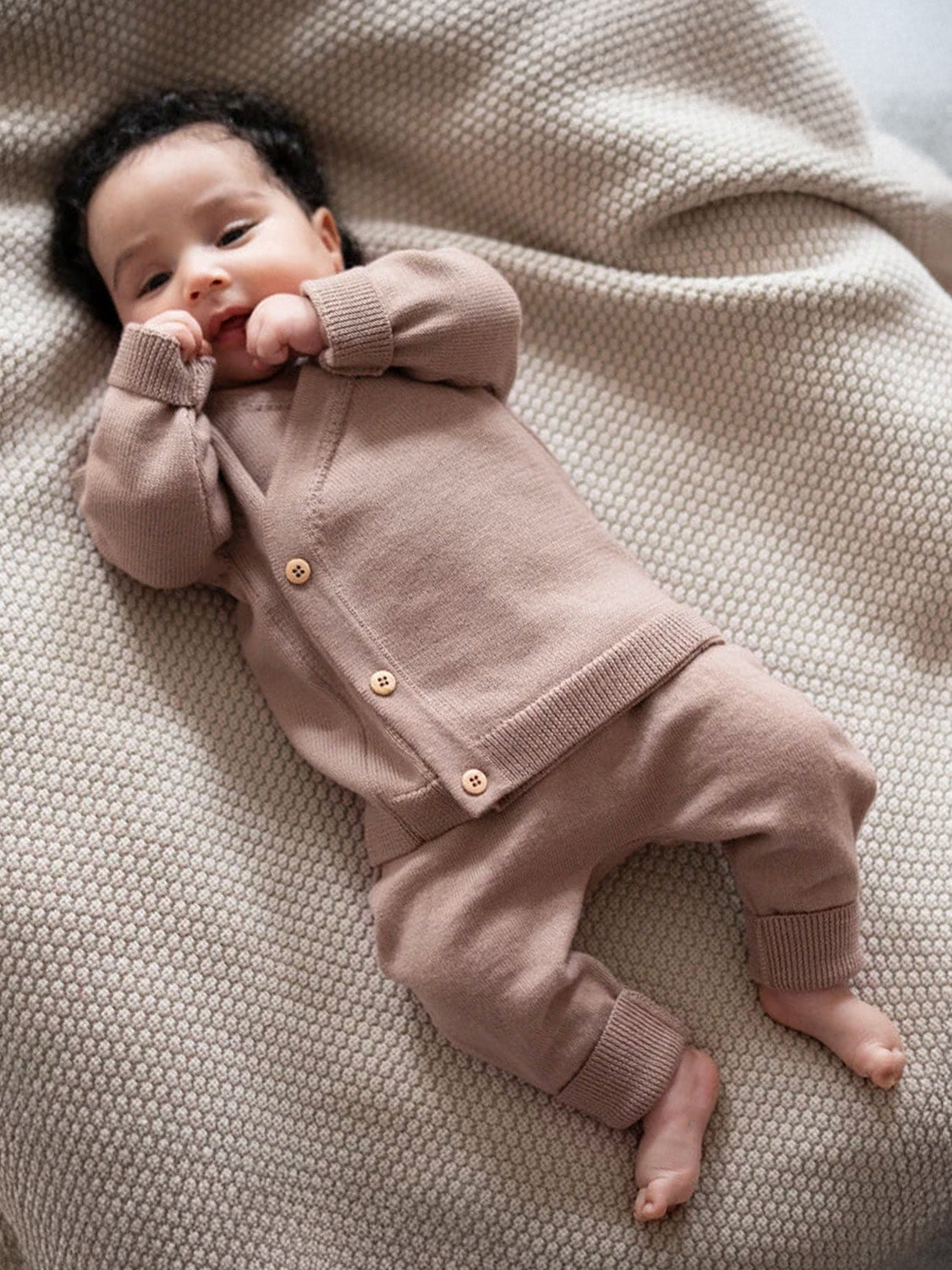THE WOOLLY BABY JACKET - cappuccino