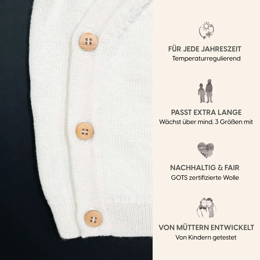 THE WOOLLY BABY JACKET - pure