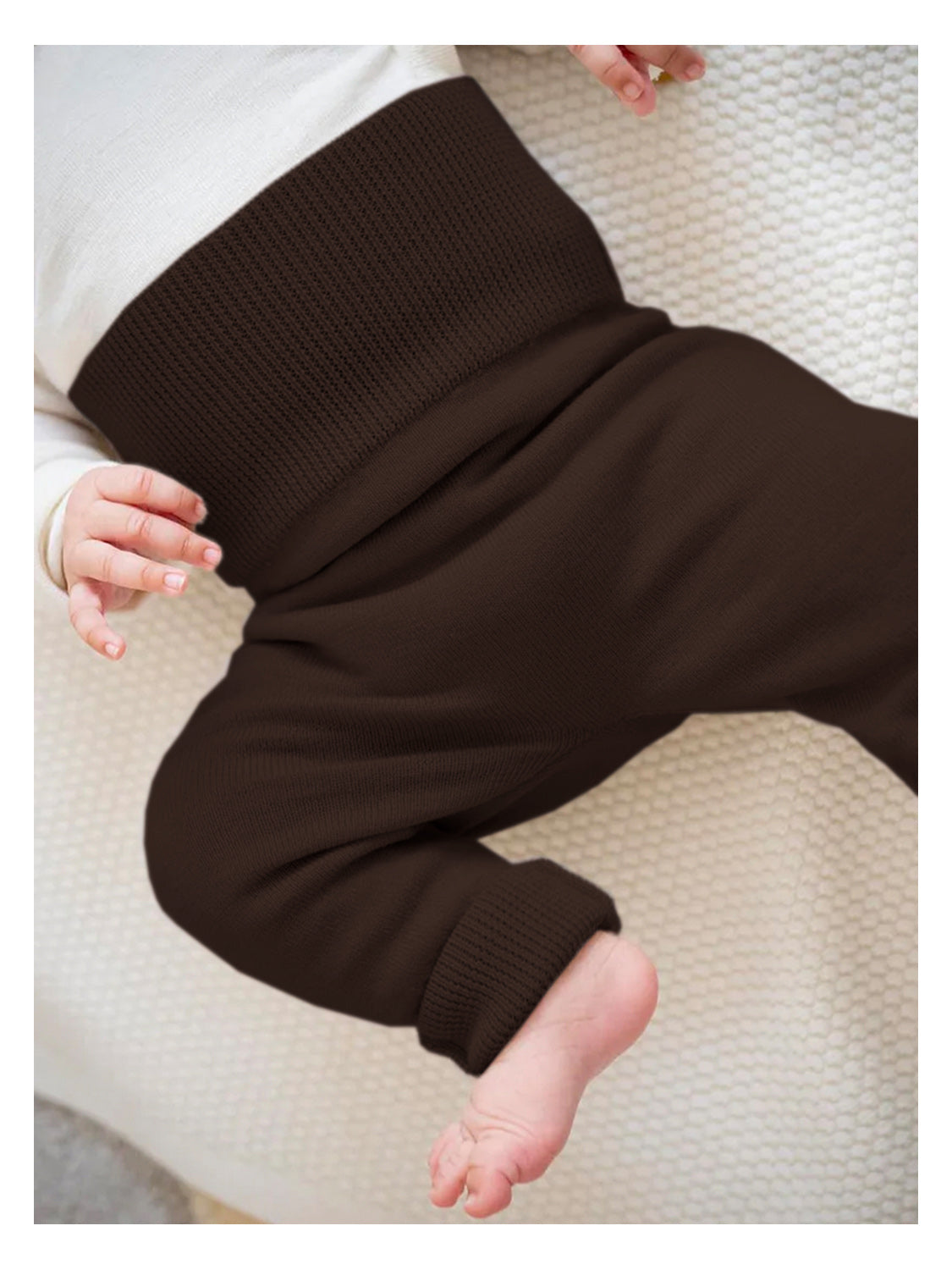 THE WOOLLY BABY PANTS - chocolate